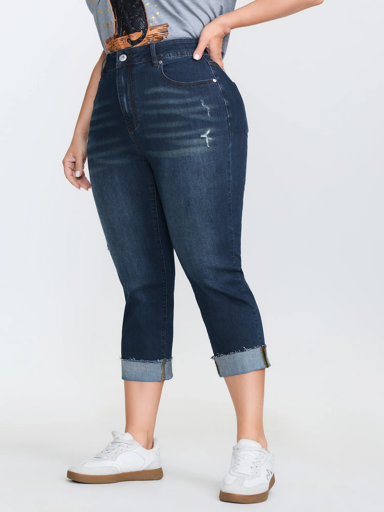 Stretchy Mid-Rise Skinny-Fit Jeans sold by Bloomchic