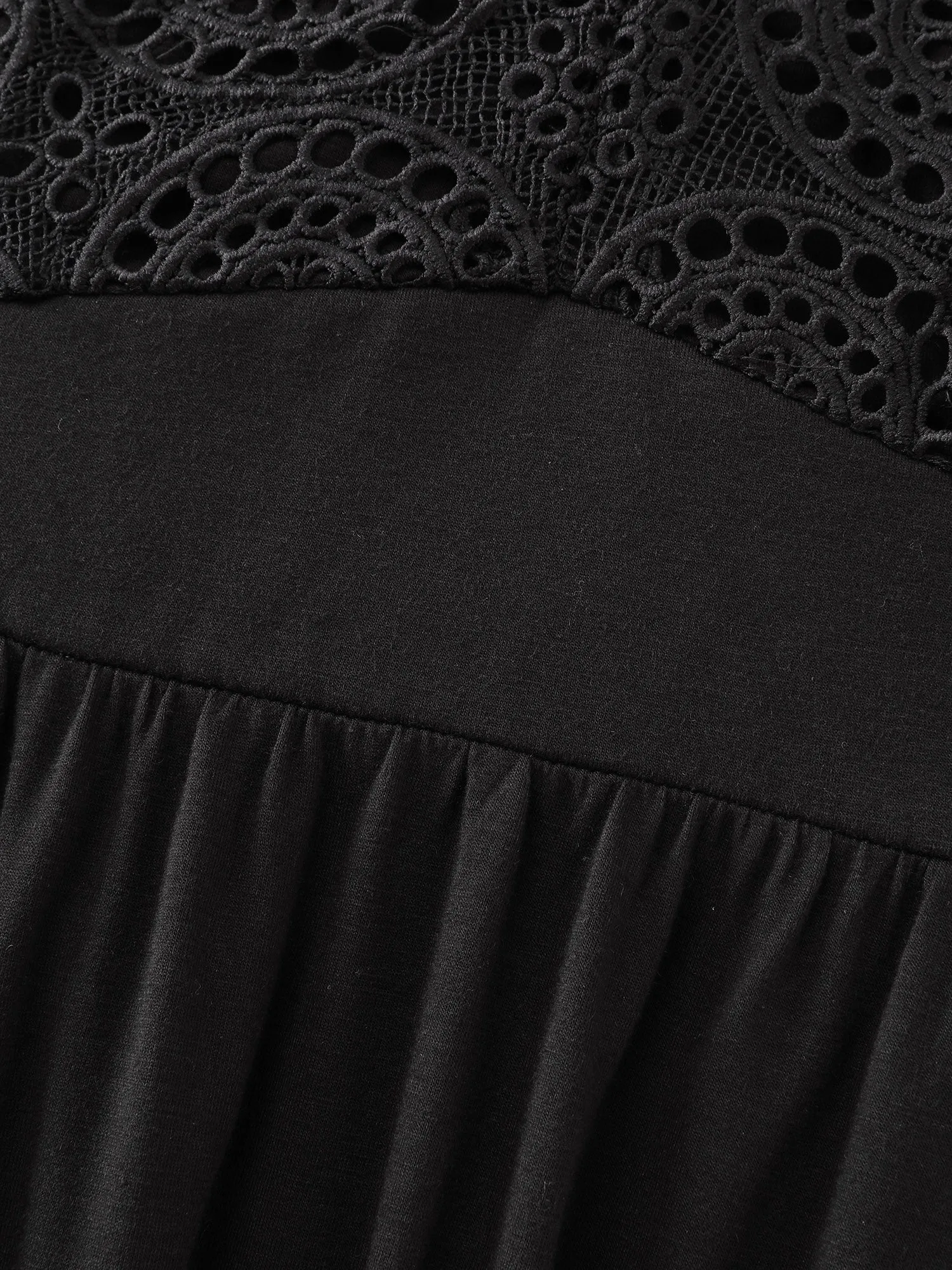 Sheer Lace Sleeve Flowy Midi Dress sold by Bloomchic product image thumbnail 5