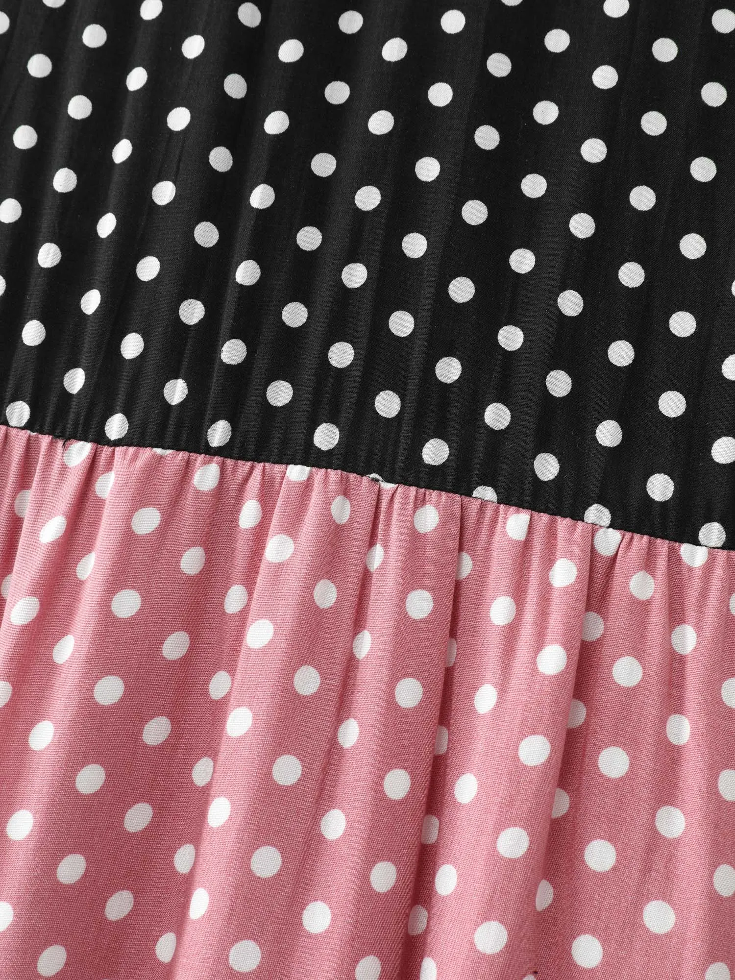 Polka Dots Colorblock Midi Dress sold by Bloomchic product image thumbnail 5