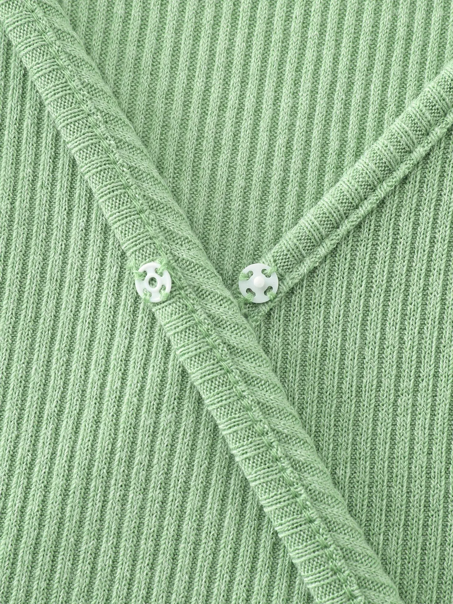 Lace Wrap Ruched Side Knit Top sold by Bloomchic product image thumbnail 5