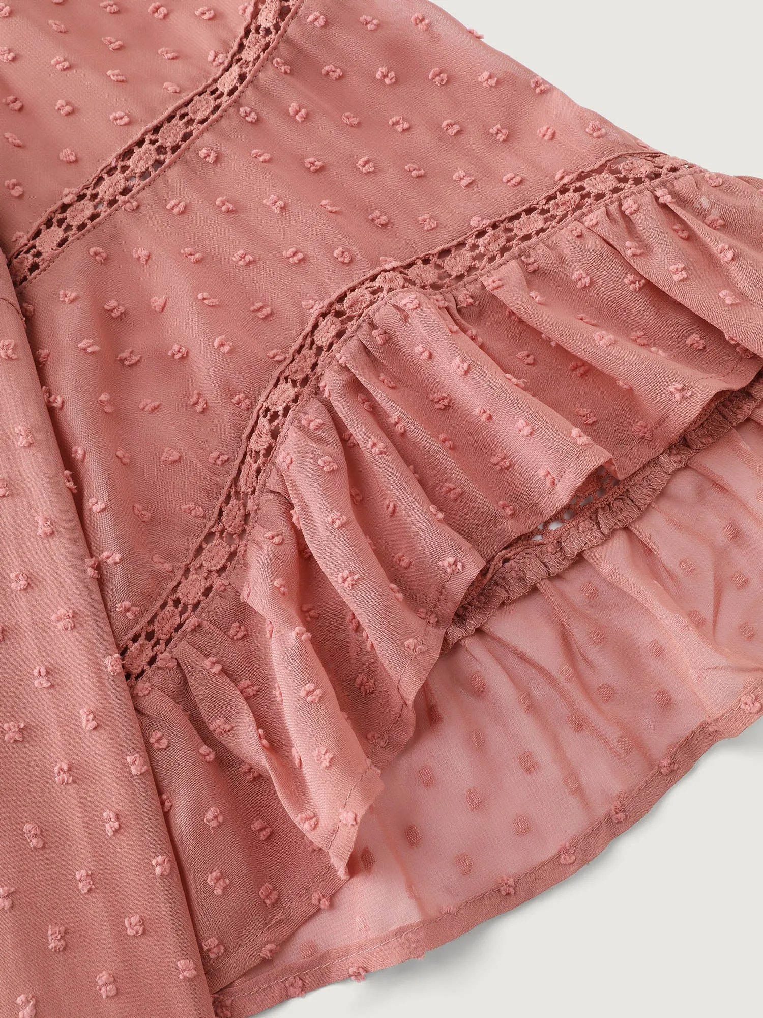 Asymmetrical Ruffled Sleeve Lace Blouse sold by Bloomchic product image thumbnail 5