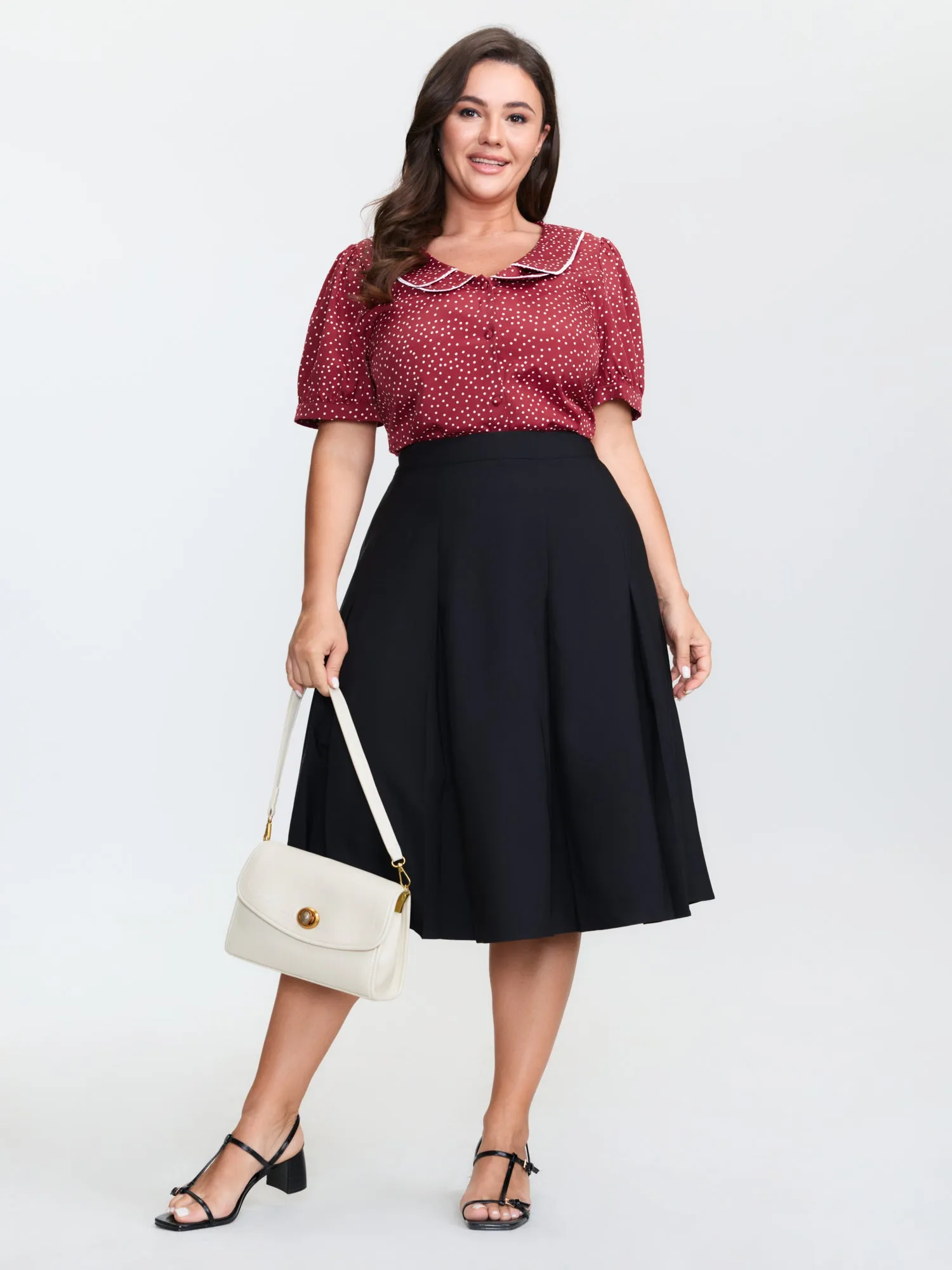 Doll Collar Retro Polka Dots Blouse sold by Bloomchic product image thumbnail 3