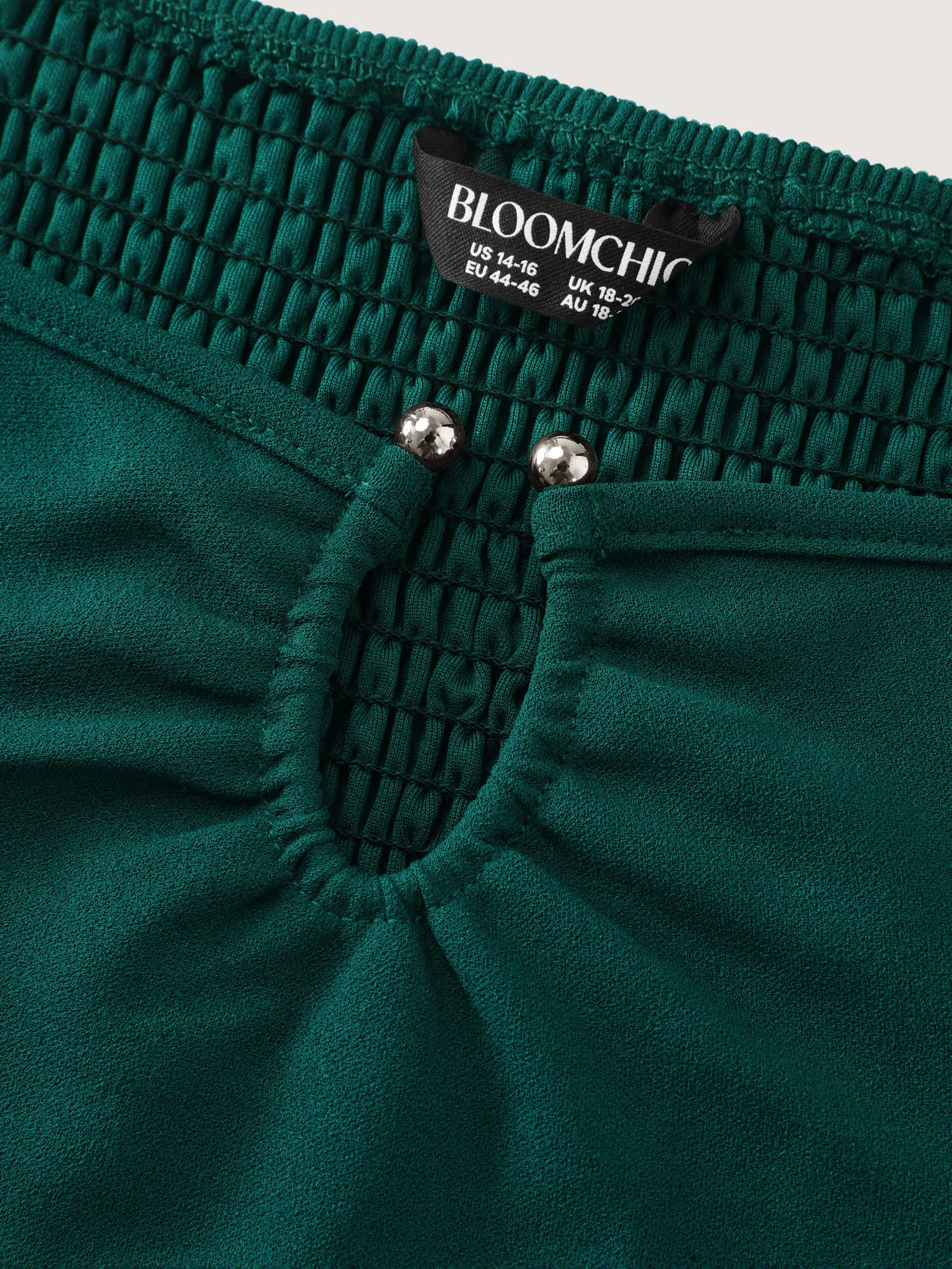 Shirred Back Metal Loop Ruched Jumpsuit sold by Bloomchic product image thumbnail 5