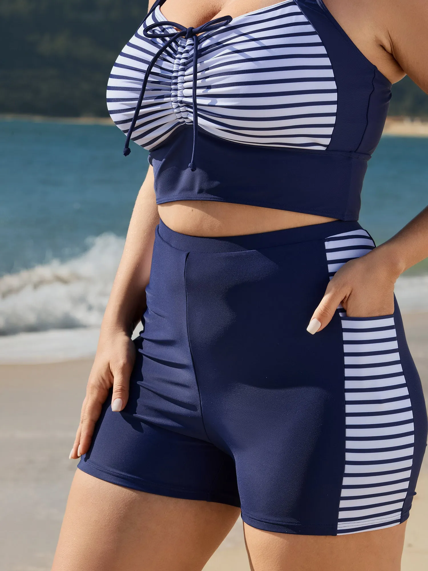 Side Striped Pockets Swim Bottoms sold by Bloomchic product image thumbnail 3