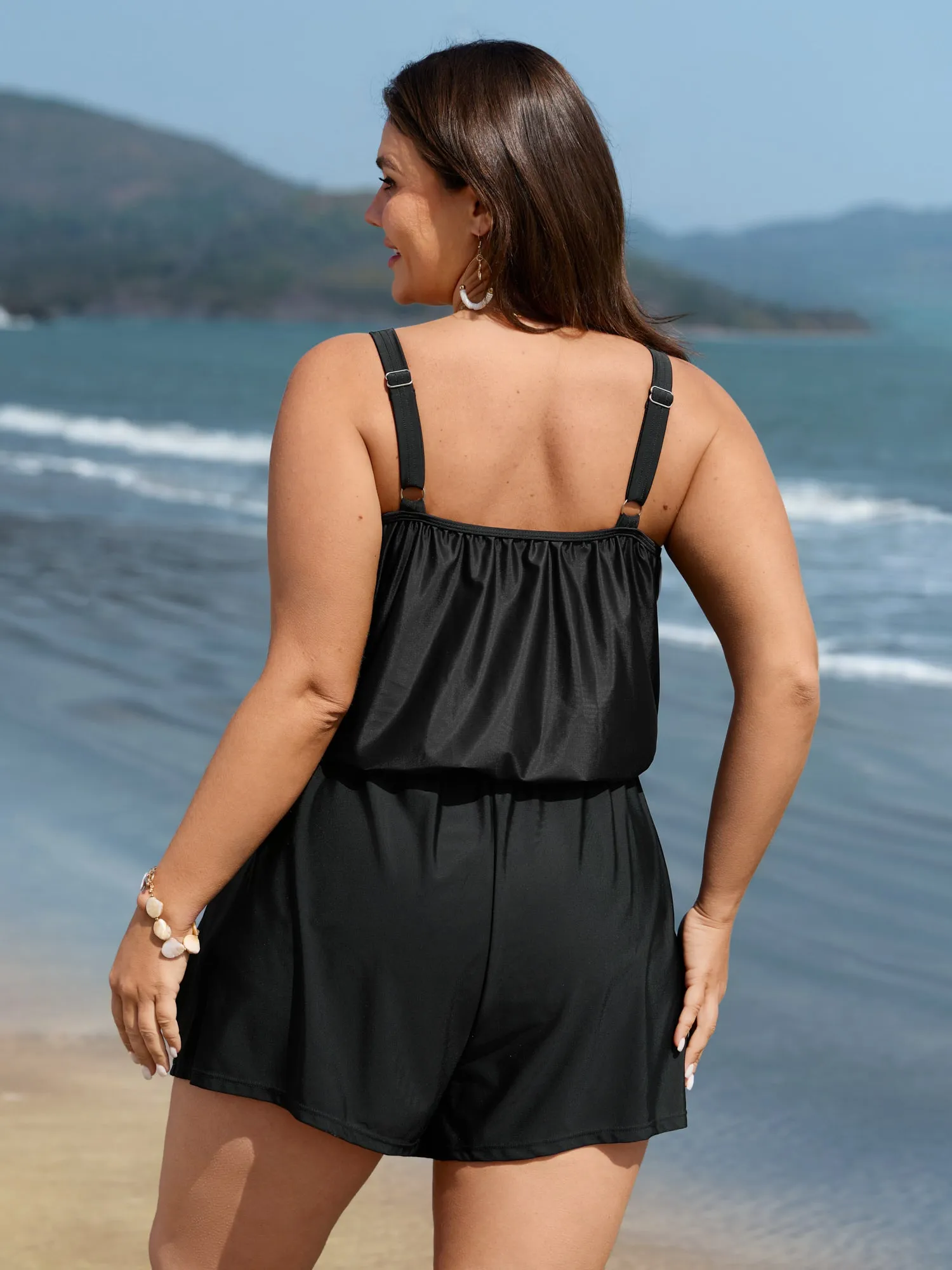 Colorblock Pockets Adjustable One-Piece Swimsuit sold by Bloomchic product image thumbnail 5