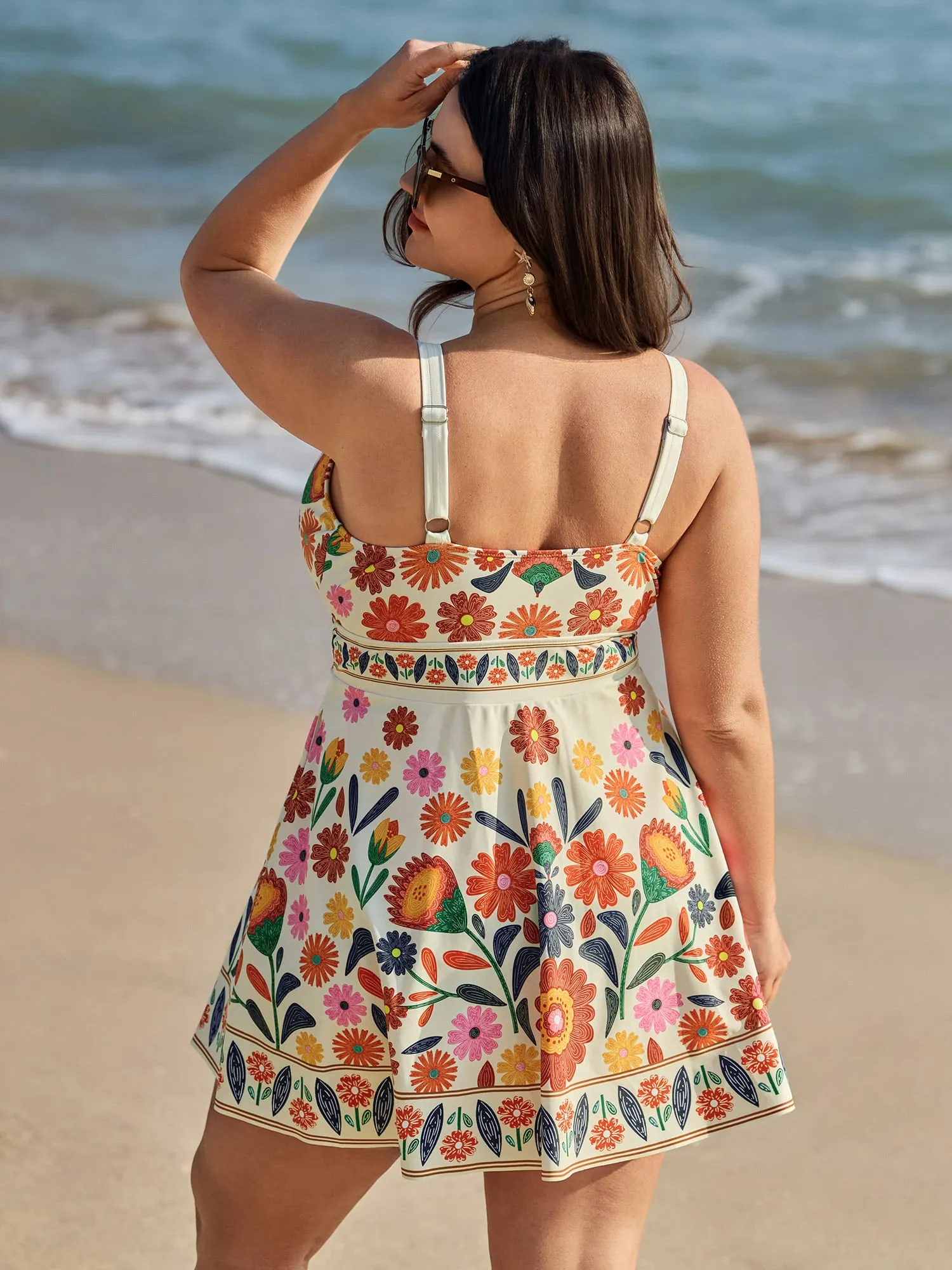Floral Surplice Neckline Pockets Swim Dress sold by Bloomchic product image thumbnail 5