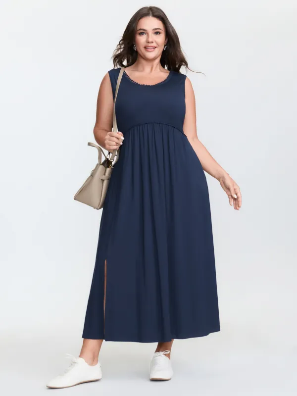 Supersoft Lace Trim Sleeveless Maxi Dress sold by Bloomchic