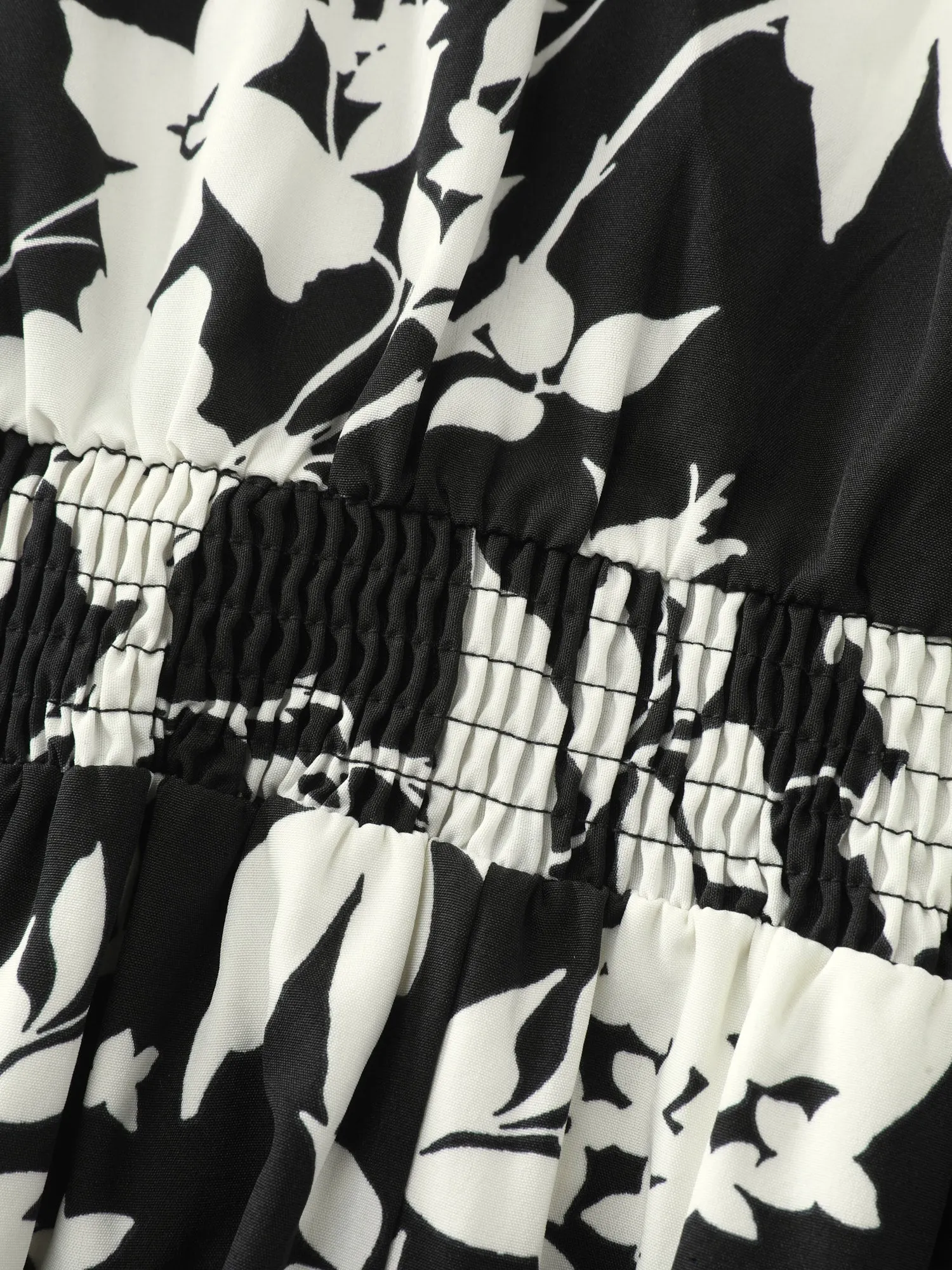 Silhouette Flower Print Pockets Adjustable Maxi Dress sold by Bloomchic product image thumbnail 5