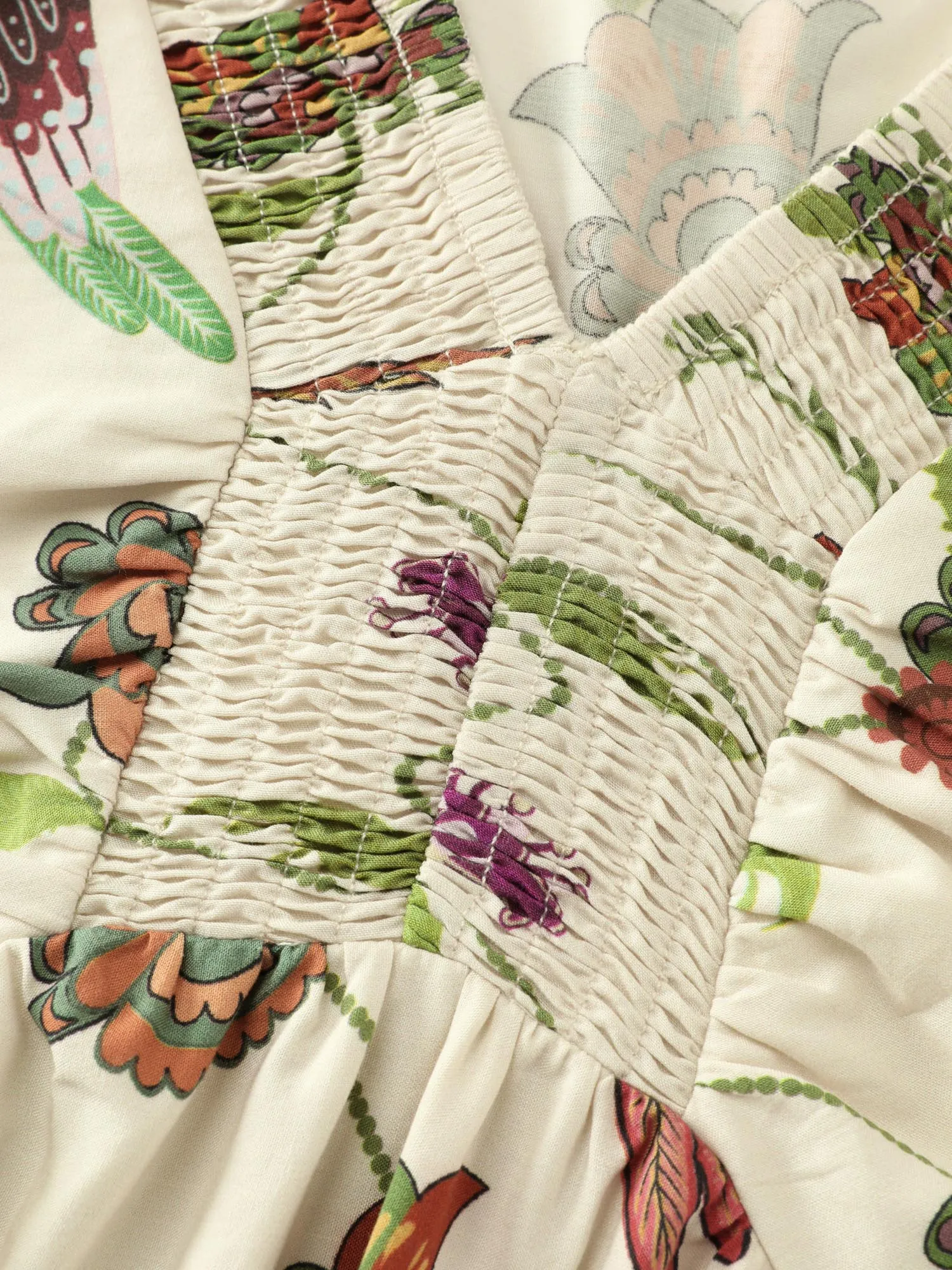 Floral Print Color Contrast Hem Mini Dress sold by Bloomchic product image thumbnail 5