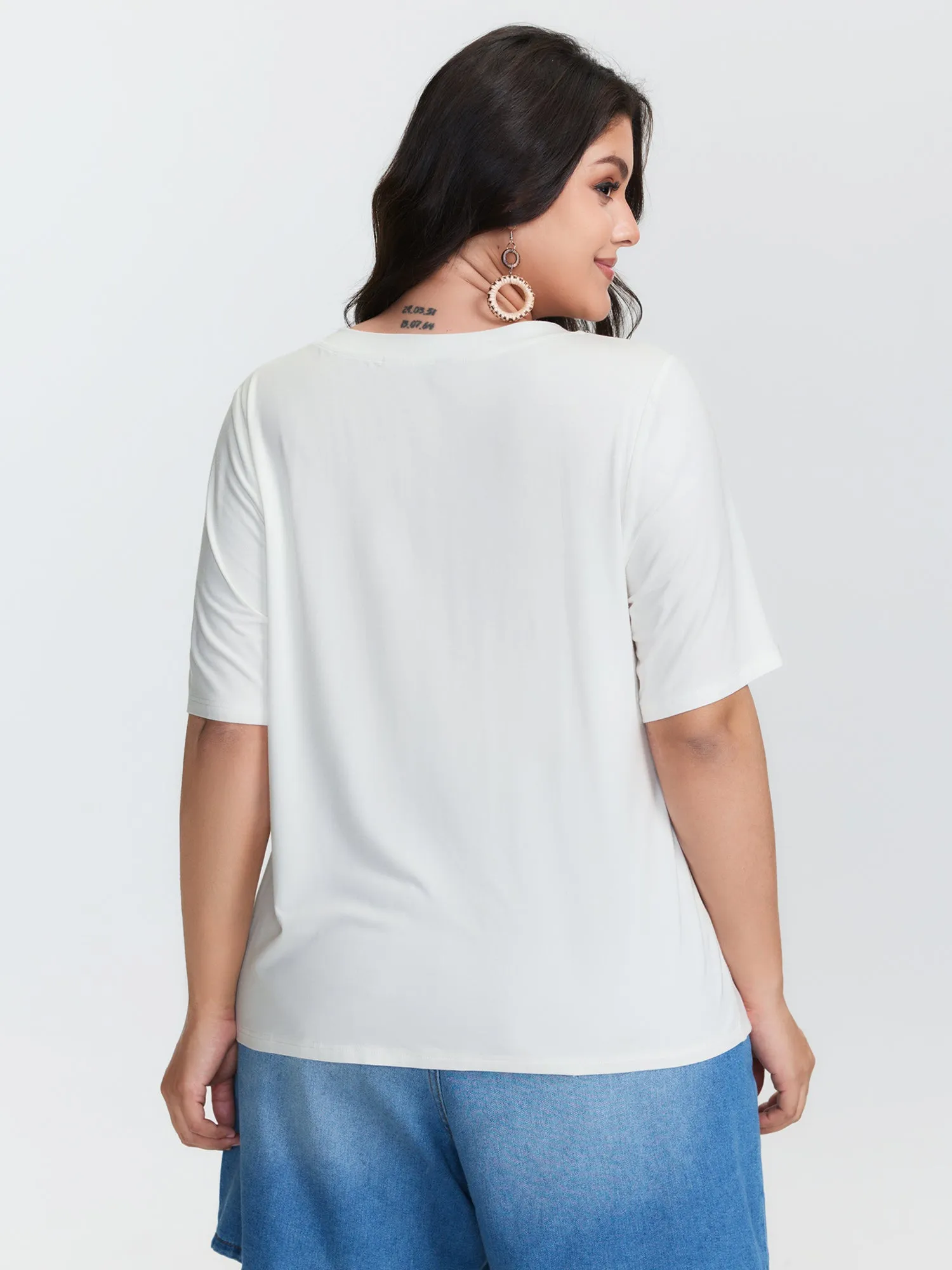 Floral Embroidered Knotted-Front Blouse sold by Bloomchic product image thumbnail 4