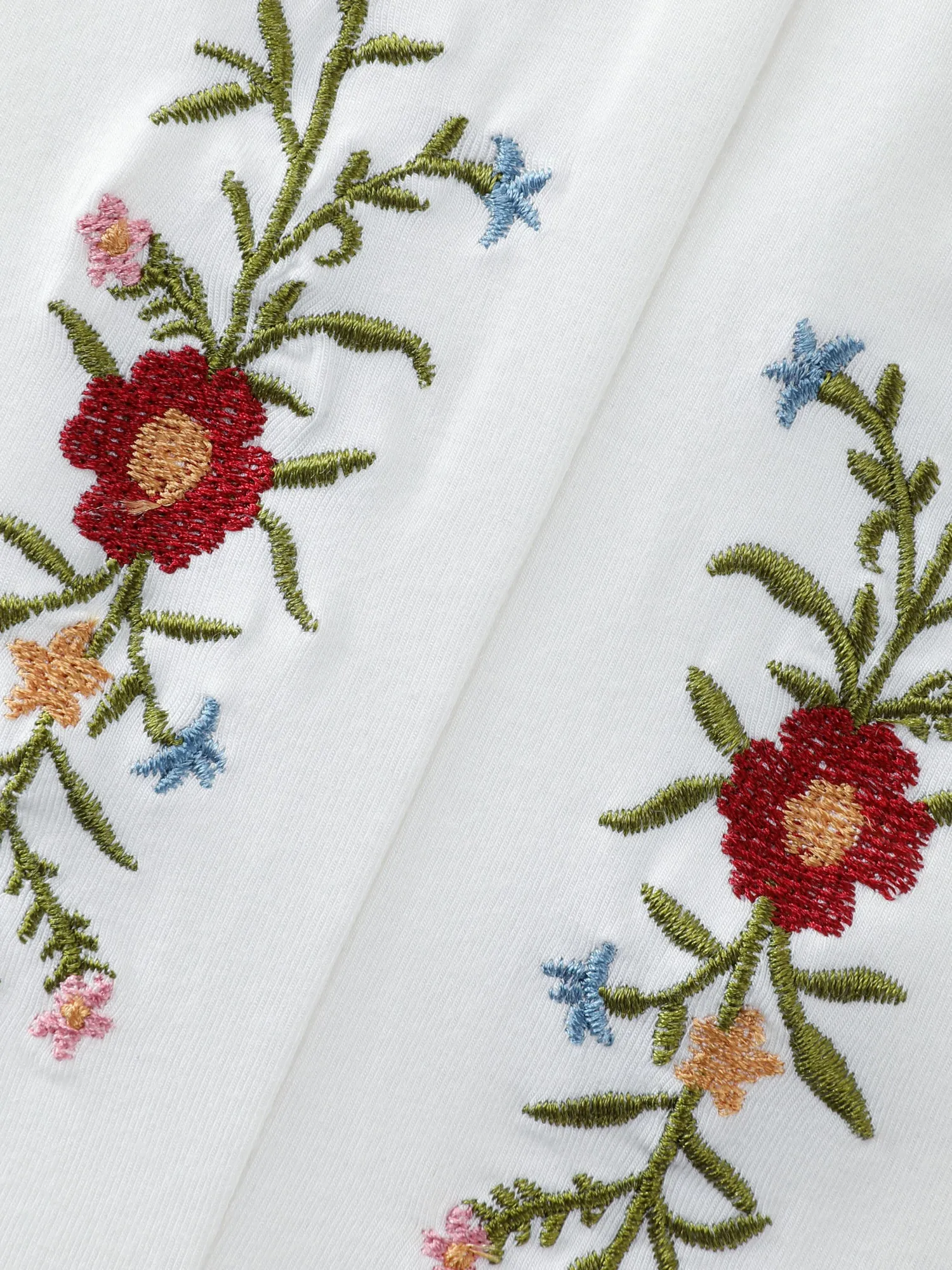 Floral Embroidered Knotted-Front Blouse sold by Bloomchic product image thumbnail 5