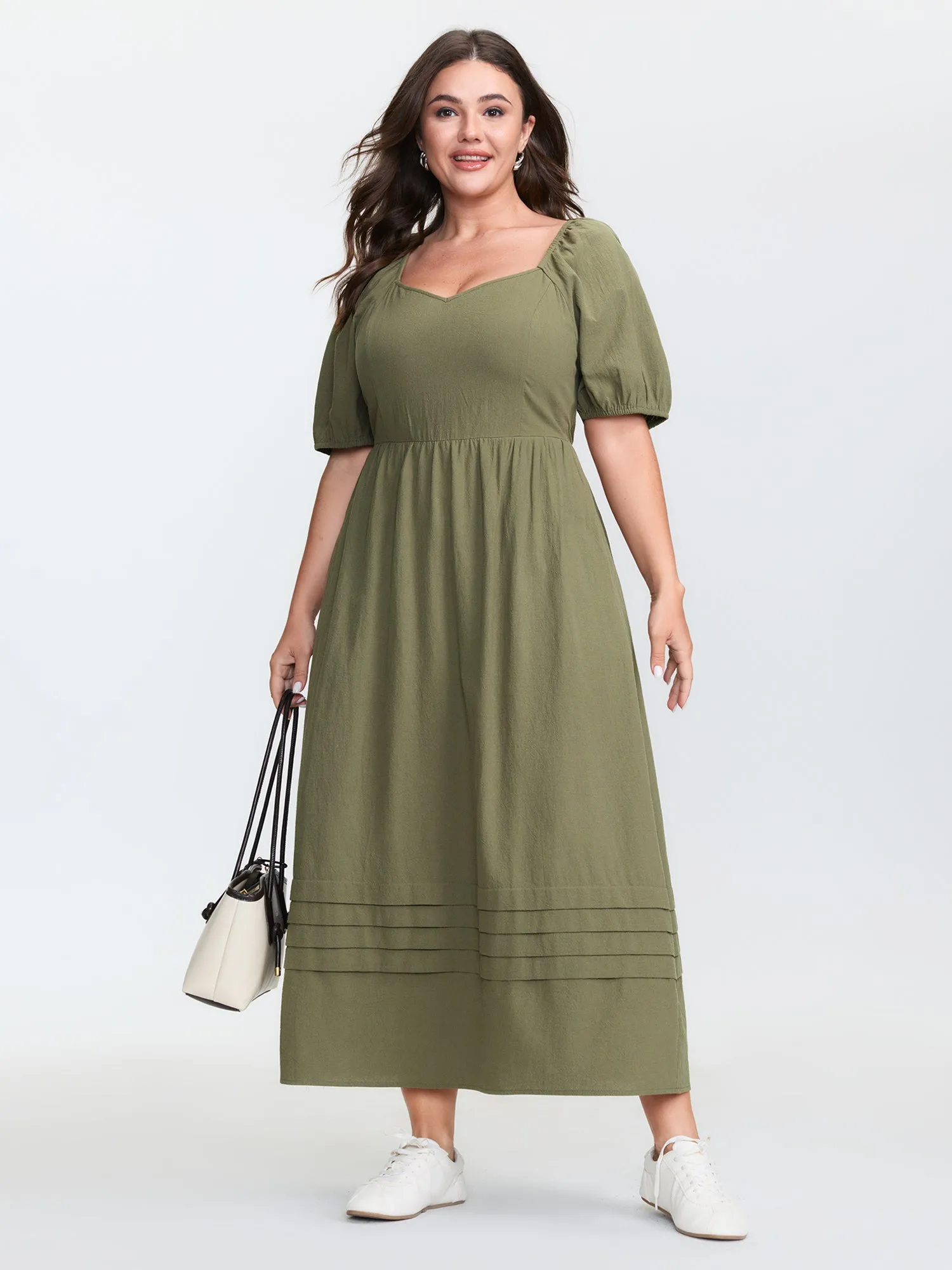 Pure Cotton Sweetheart Neckline Maxi Dress sold by Bloomchic