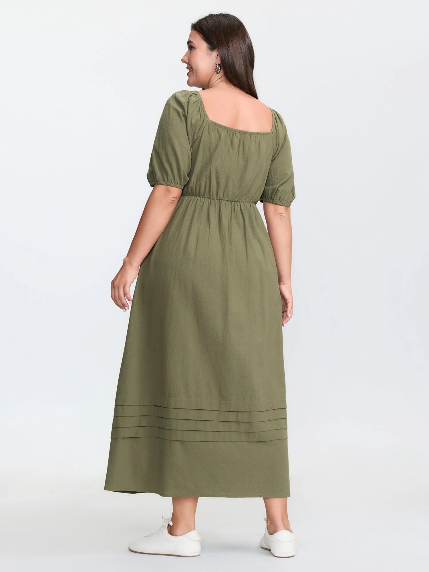 Pure Cotton Sweetheart Neckline Maxi Dress sold by Bloomchic product image thumbnail 4