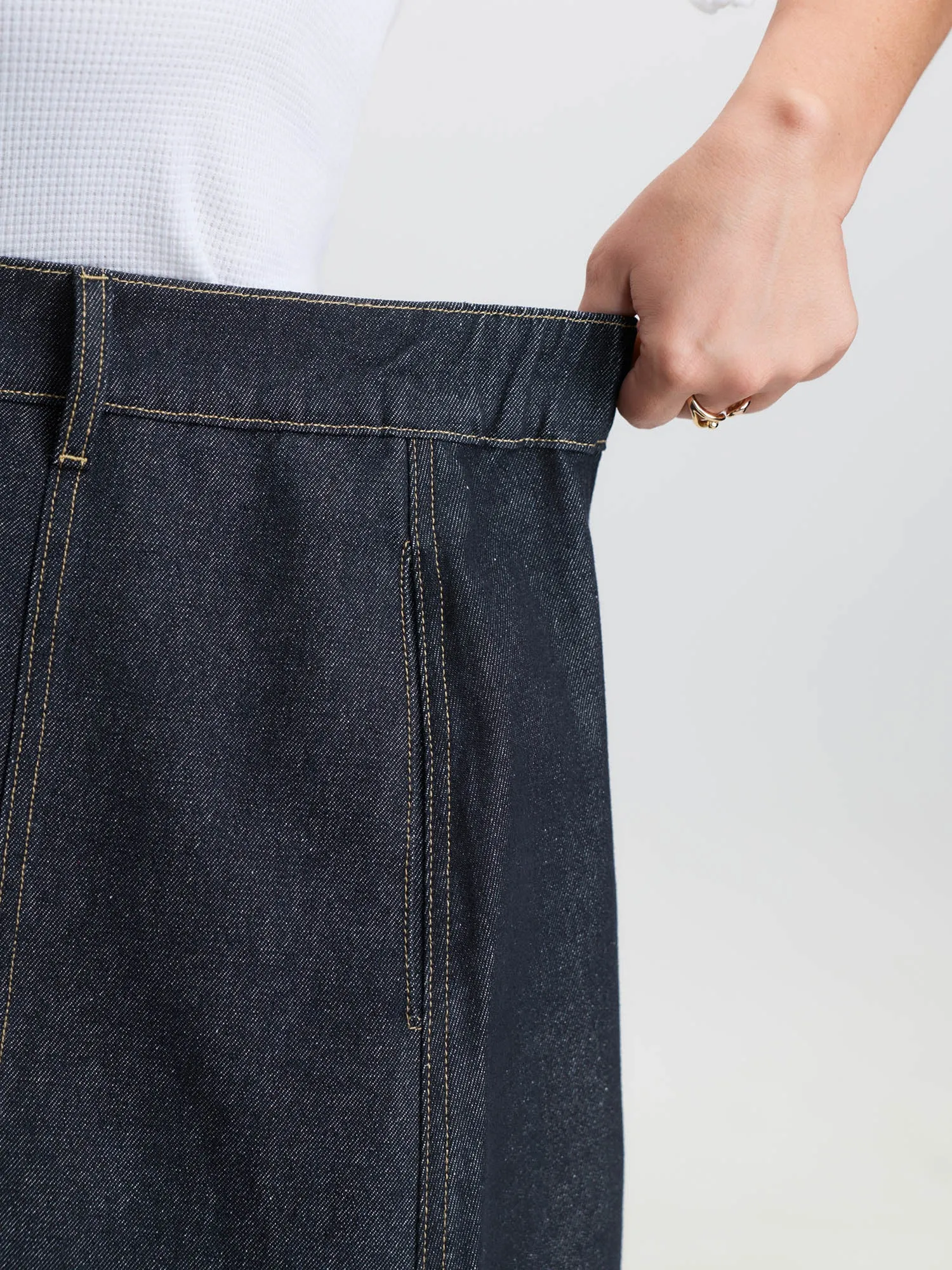 Stretchy Maxi Denim Skirt sold by Bloomchic product image thumbnail 3