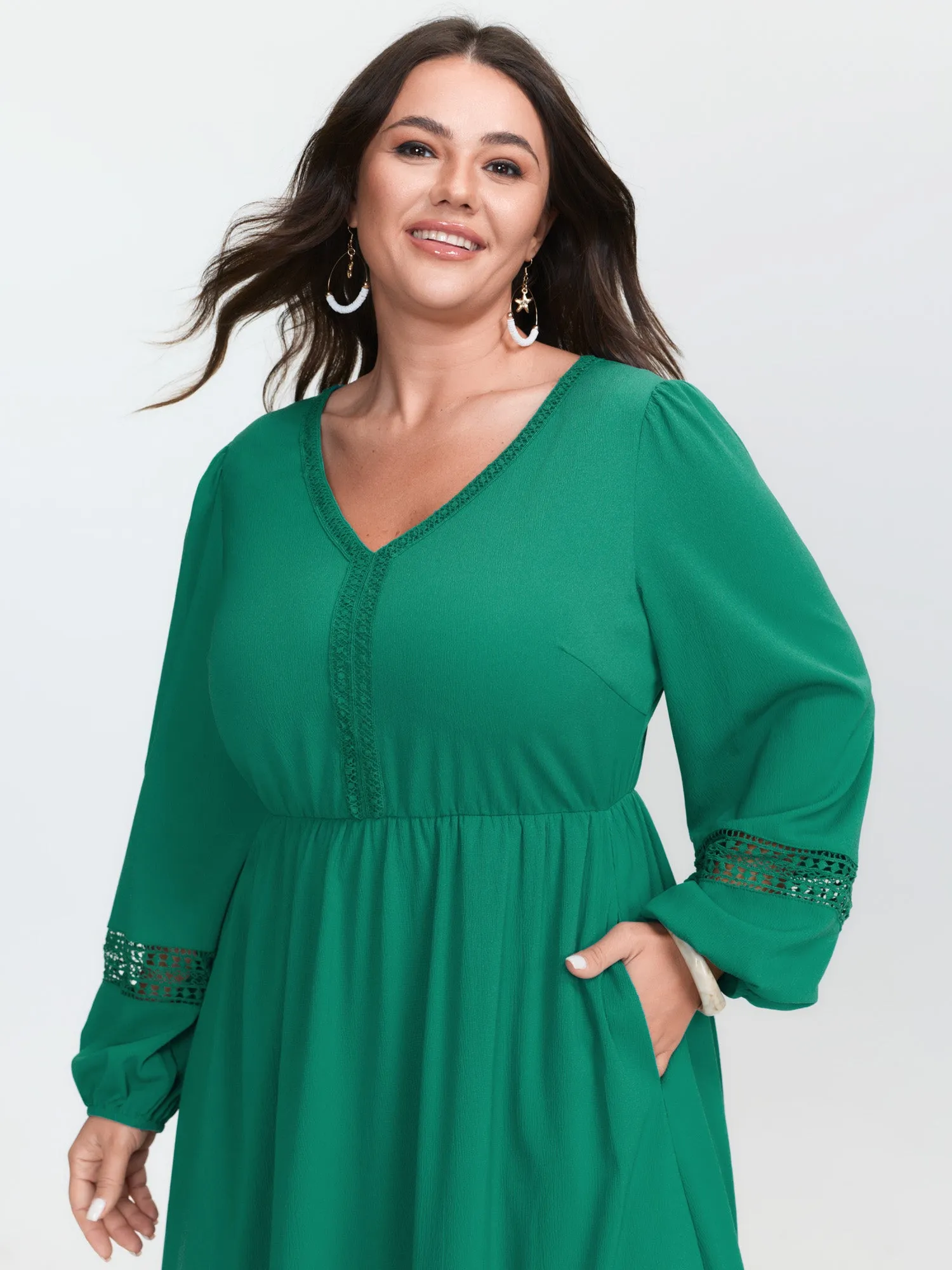 Supersoft Lace Trim Tiered Maxi Dress sold by Bloomchic product image thumbnail 2