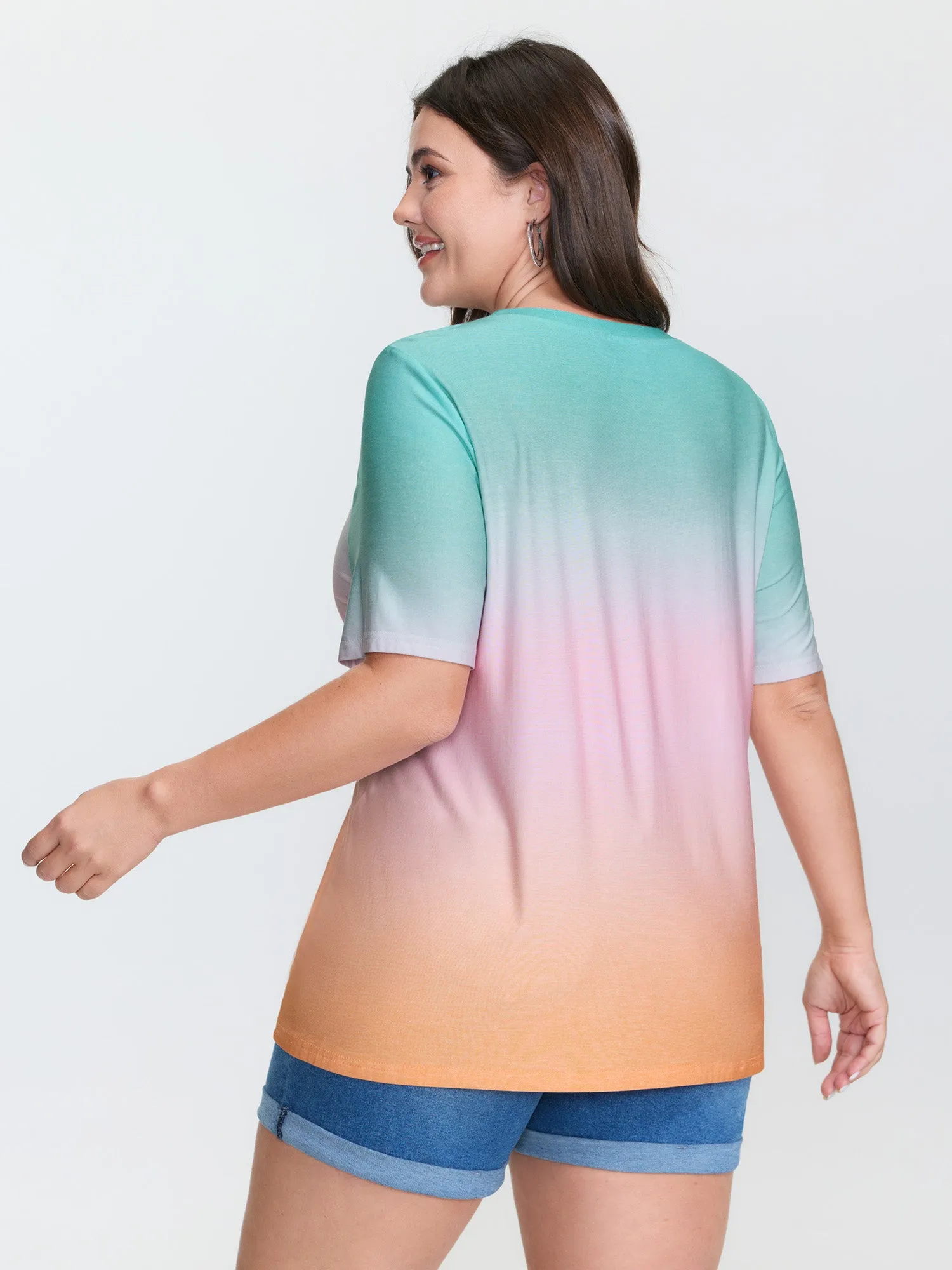 Supersoft Color Gradient Embrace New Days T-Shirt sold by Bloomchic product image thumbnail 4