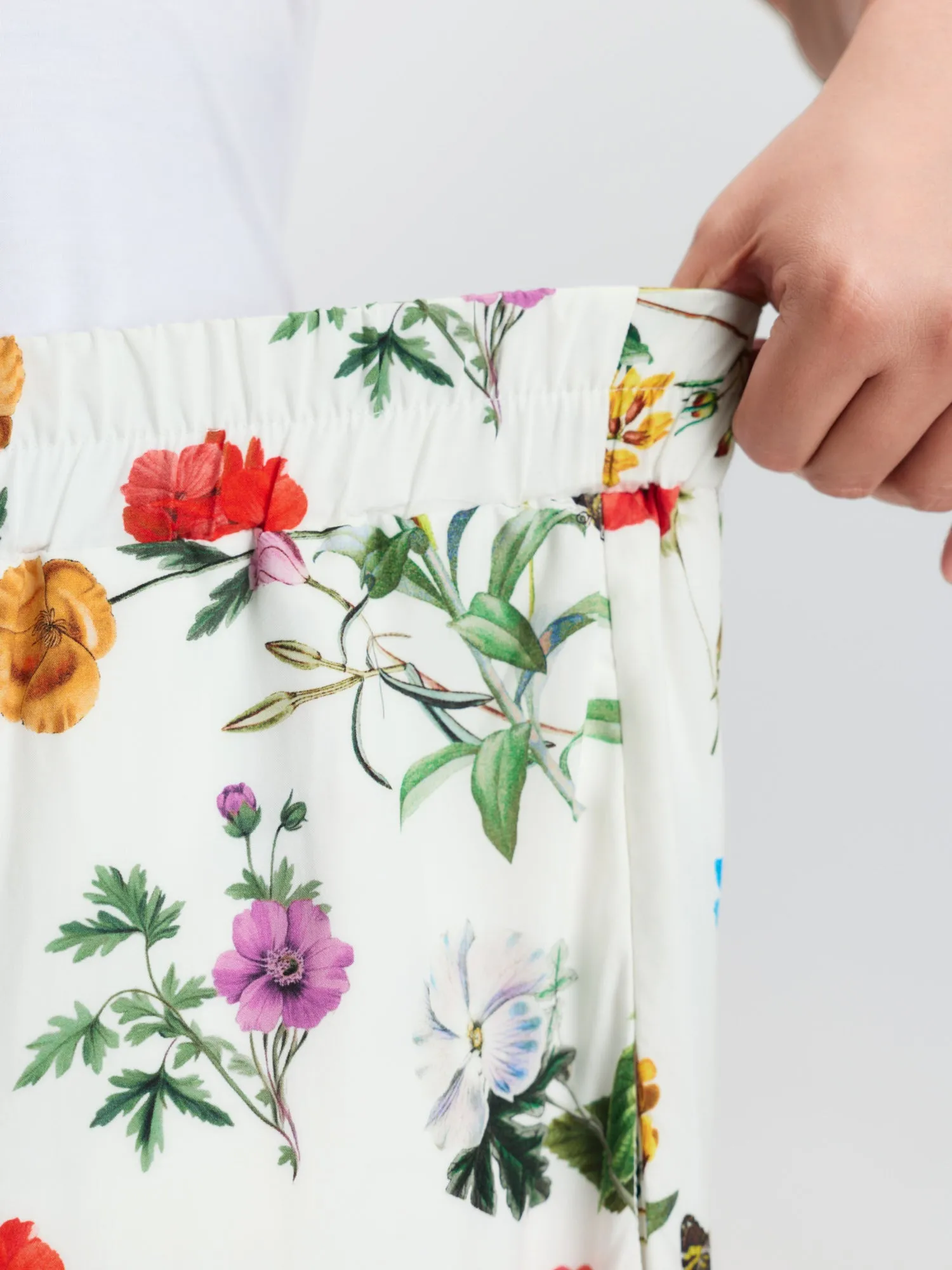 Floral Print Stretchy Waist Wide-Leg Pants sold by Bloomchic product image thumbnail 4