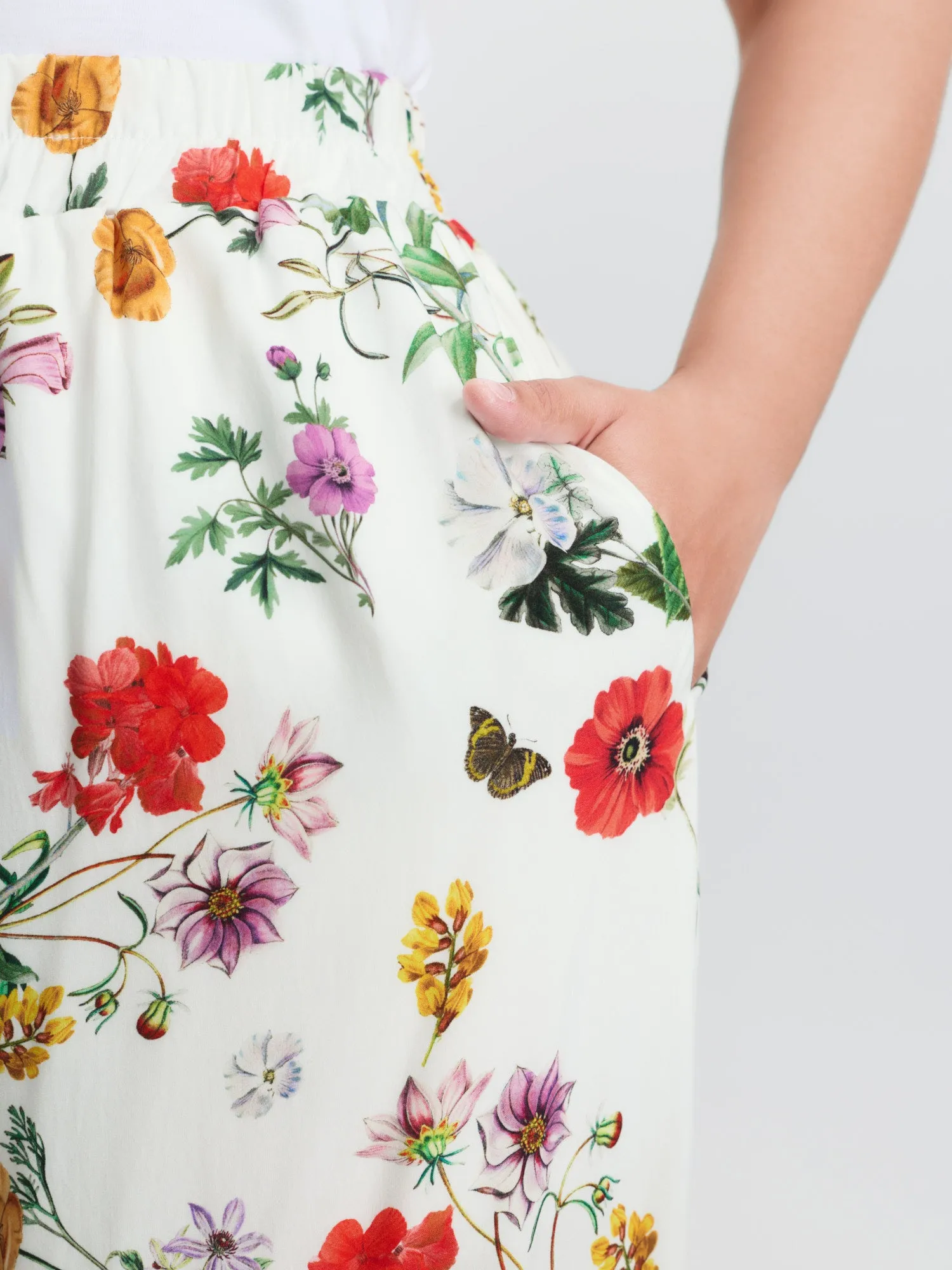 Floral Print Stretchy Waist Wide-Leg Pants sold by Bloomchic product image thumbnail 3