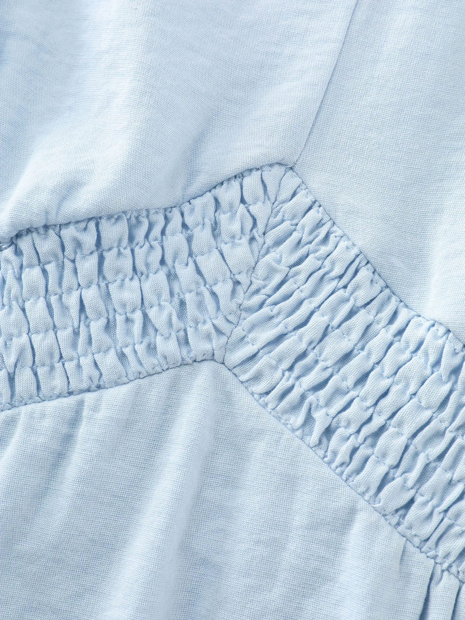 Lace Panels Shirred Waist Midi Dress sold by Bloomchic product image thumbnail 5