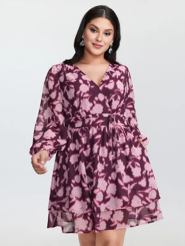 Floral Print Side-Tie Waist Mini Dress sold by Bloomchic
