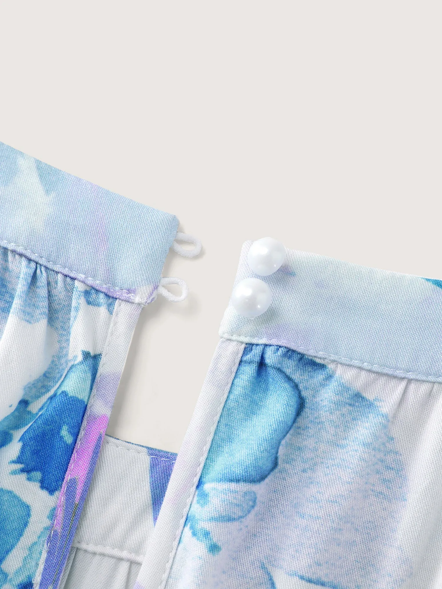 Floral Breeze Print Halter Neckline Midi Dress sold by Bloomchic product image thumbnail 5