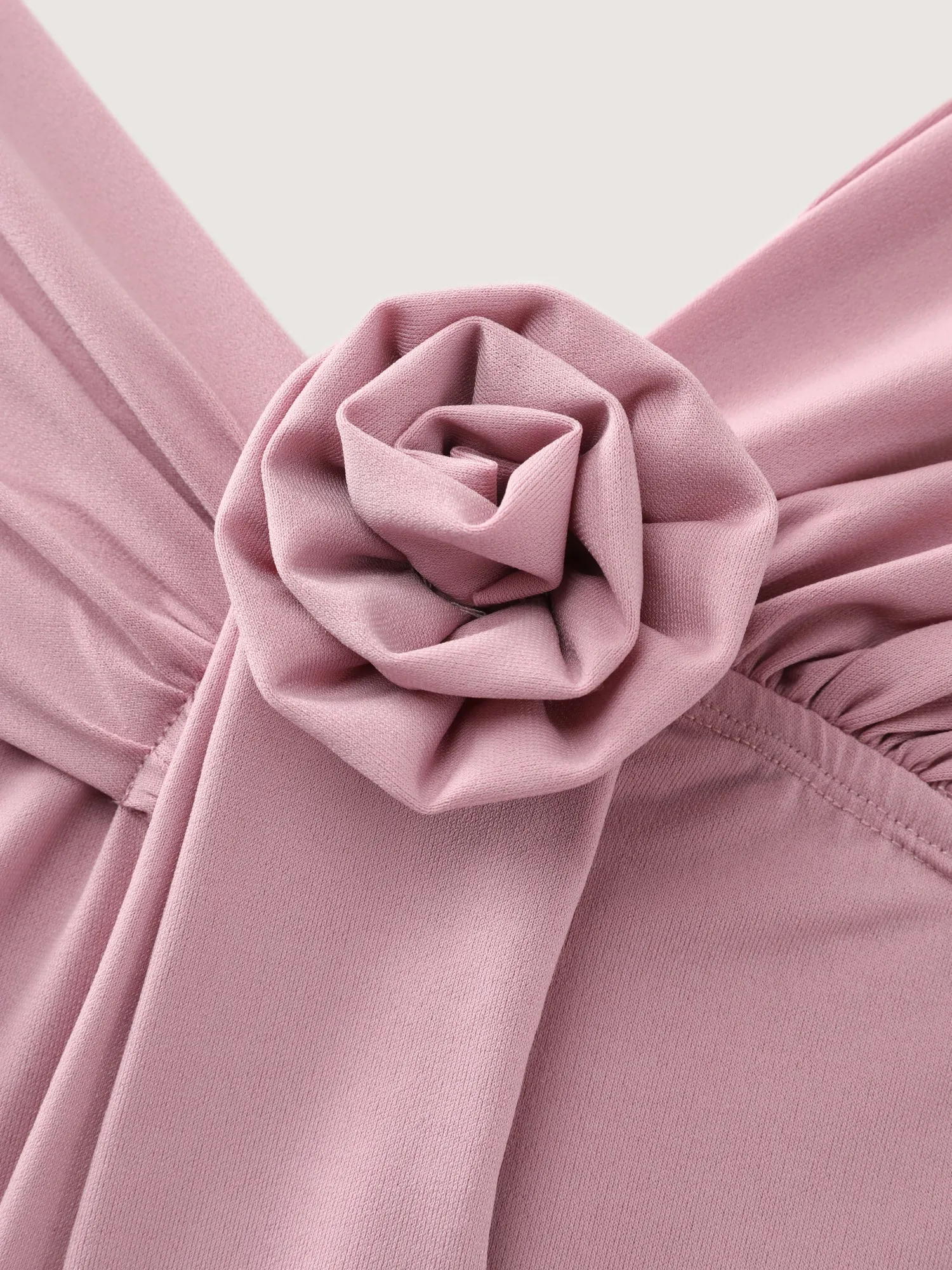 3D Floral Detail Asymmetrical Neckline T-Shirt sold by Bloomchic product image thumbnail 5