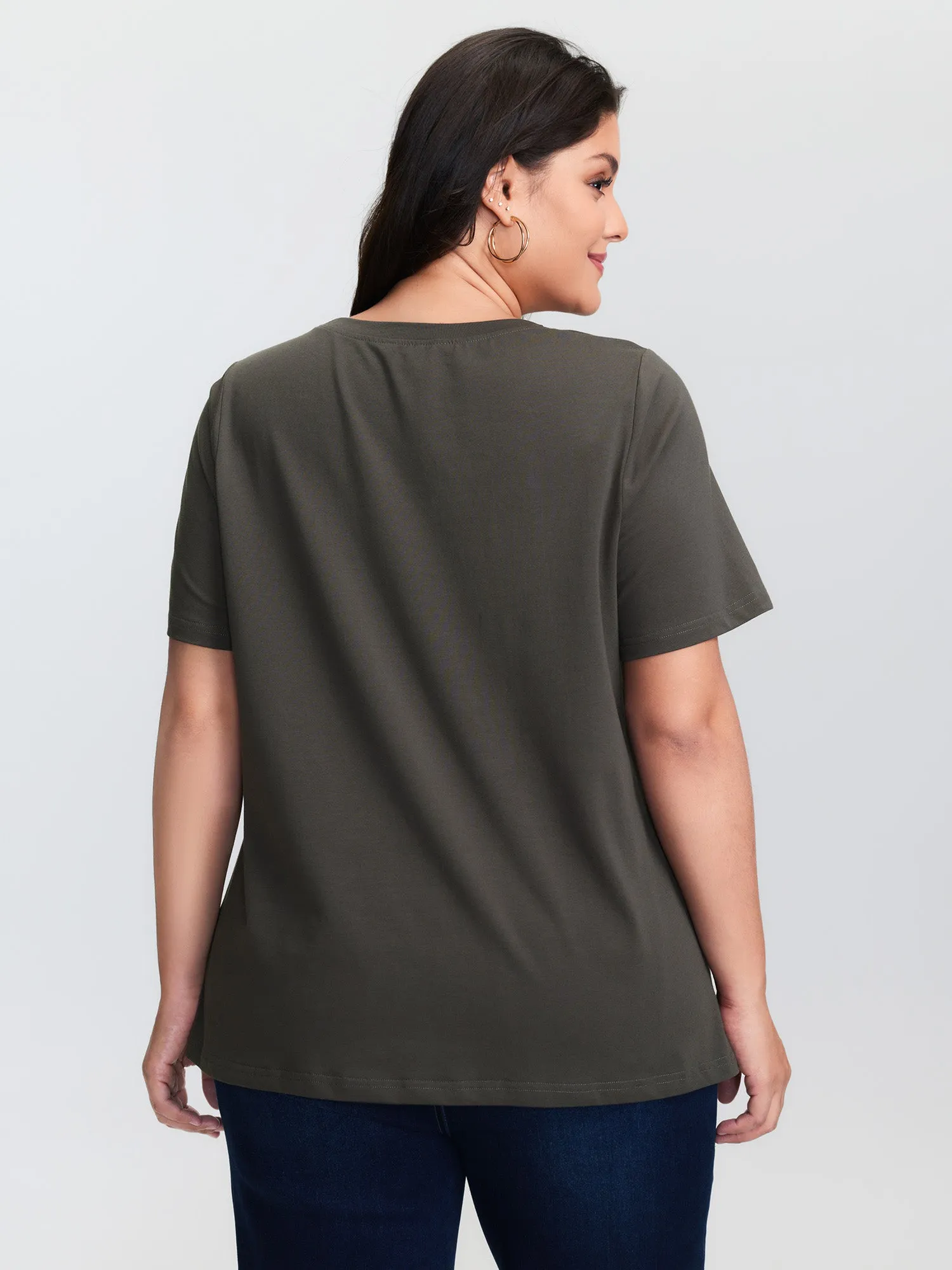 Rose Print Distressed Wash T-Shirt sold by Bloomchic product image thumbnail 4