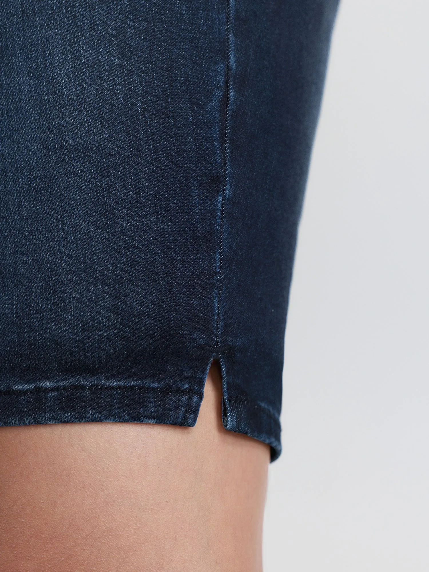 Stretchy Skinny-Fit Denim Shorts sold by Bloomchic product image thumbnail 4