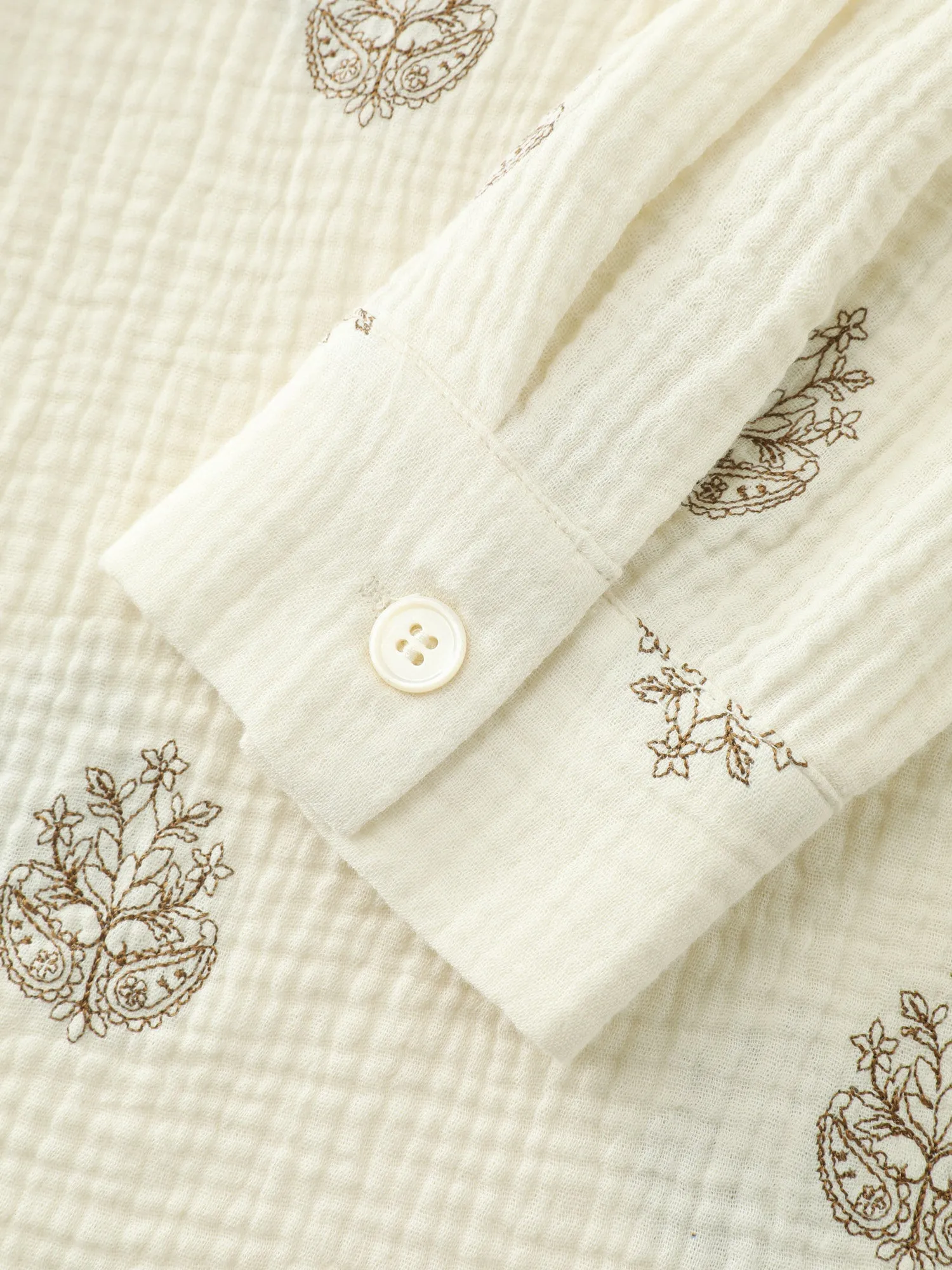 Pure Cotton Embroidered Button-Down Shirt sold by Bloomchic product image thumbnail 5