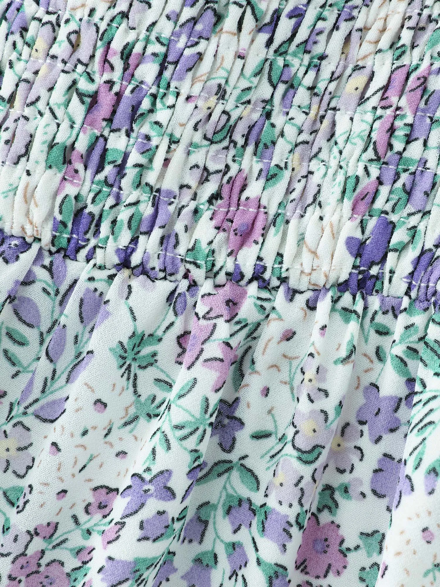 Floral Print Shirred Bodice Blouse sold by Bloomchic product image thumbnail 5