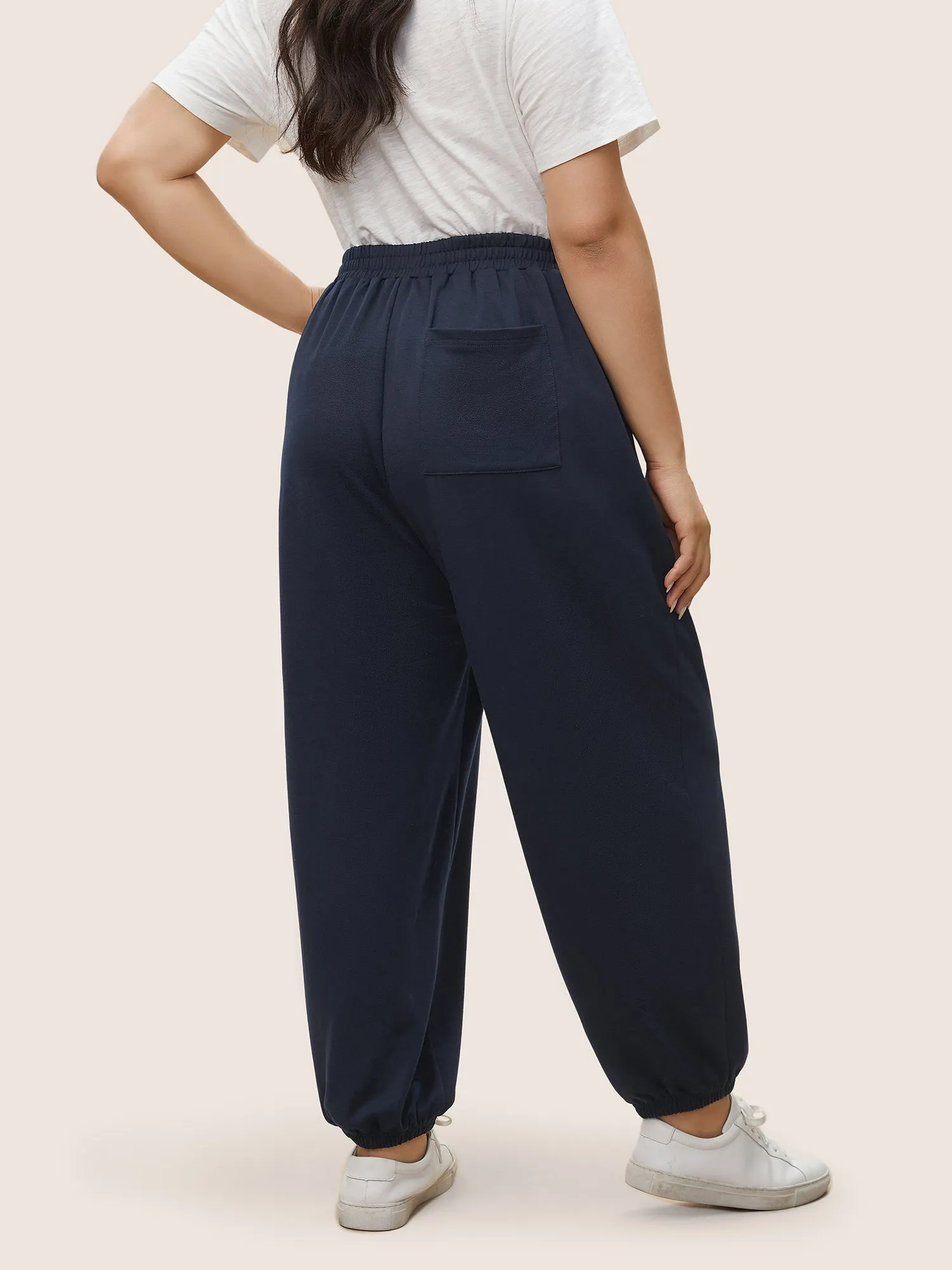 Plain Seam Detail Pocket Carrot Pants sold by Bloomchic product image thumbnail 2