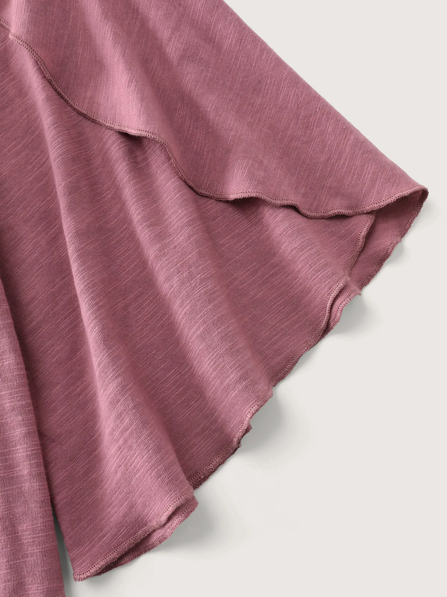 Petal Sleeve Plain Round Neck Knit Top sold by Bloomchic product image thumbnail 5