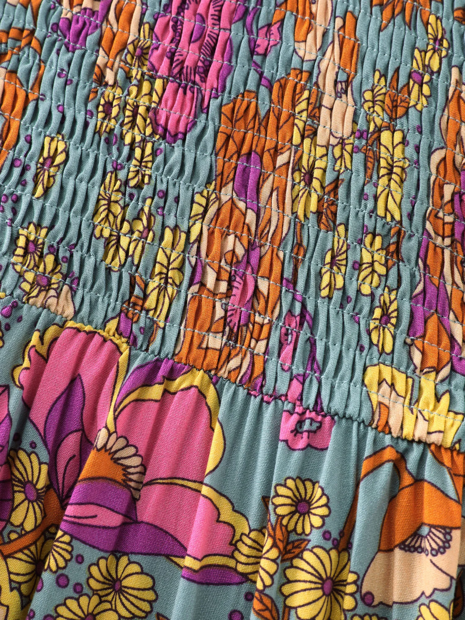 Floral Print Shirred Cami Jumpsuit sold by Bloomchic product image thumbnail 5