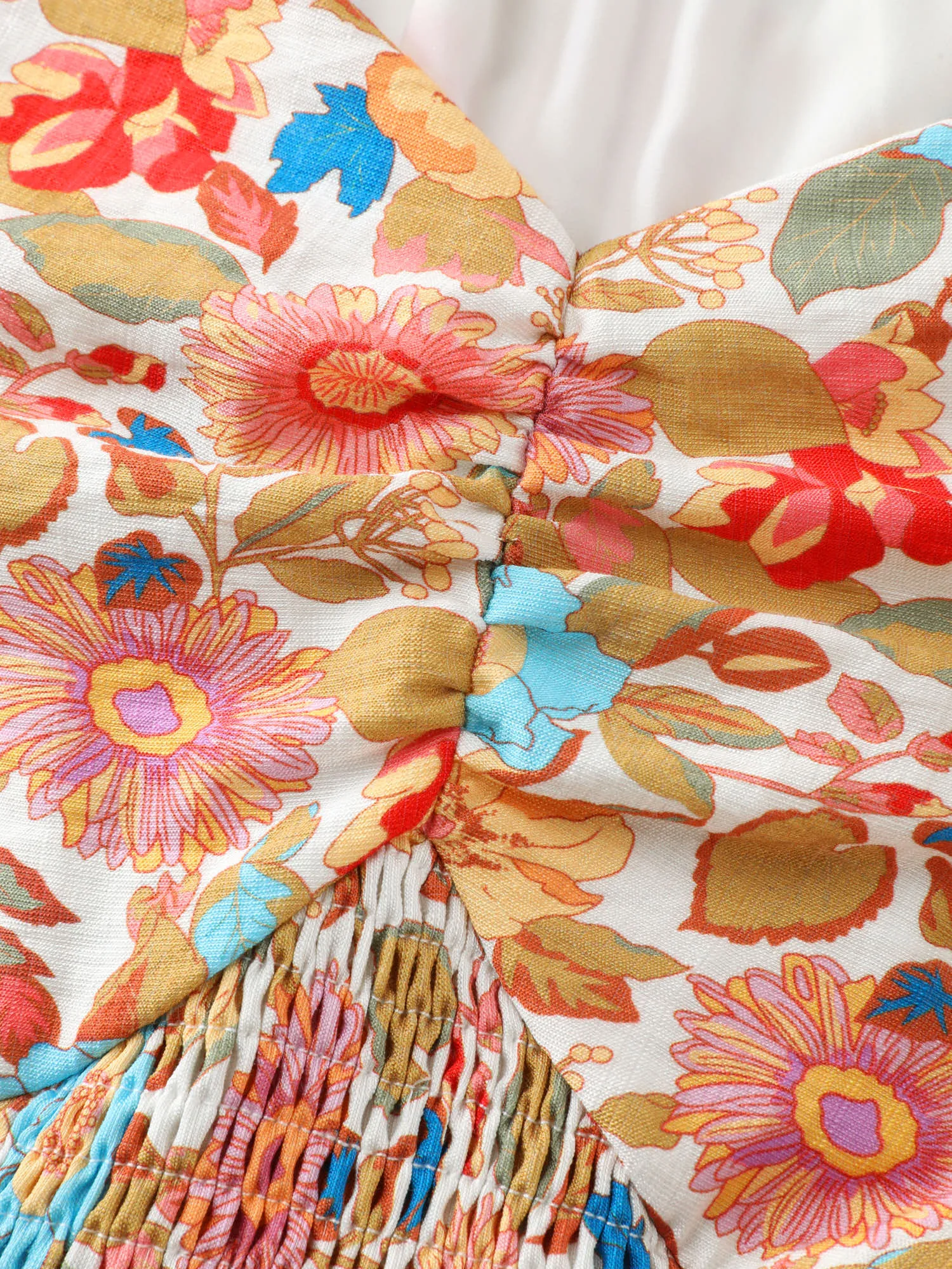 Floral Print Sweetheart Neckline Midi Dress sold by Bloomchic product image thumbnail 5