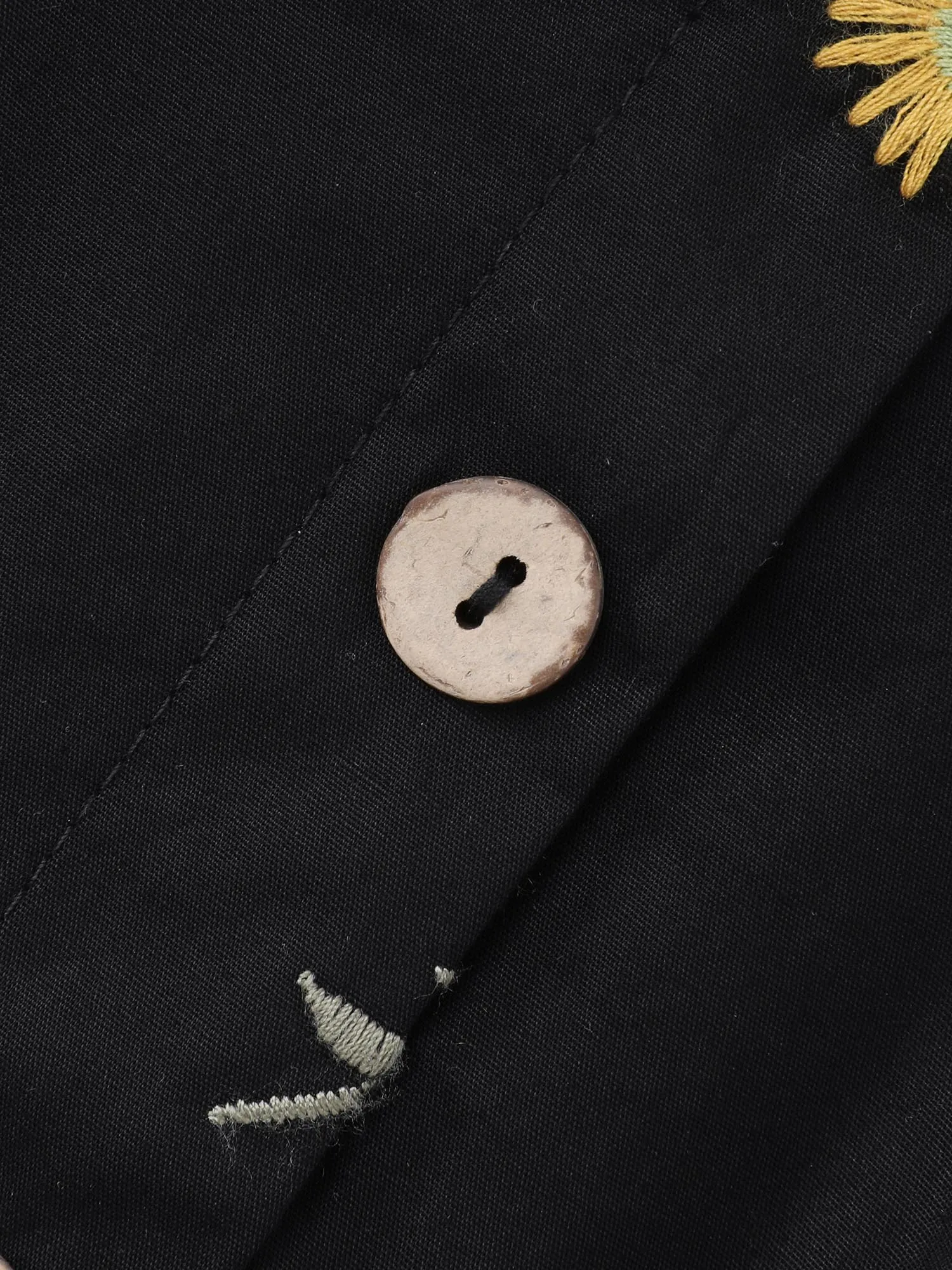 Floral Embroidered Pockets Shirred Waist Midi Dress sold by Bloomchic product image thumbnail 5