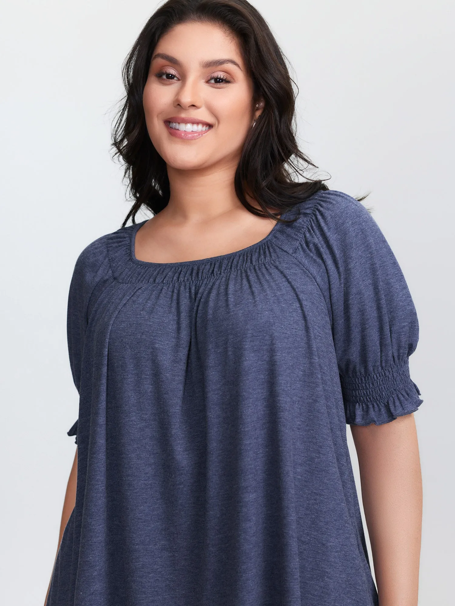 Supersoft Pleated Bust-Friendly T-Shirt sold by Bloomchic product image thumbnail 2
