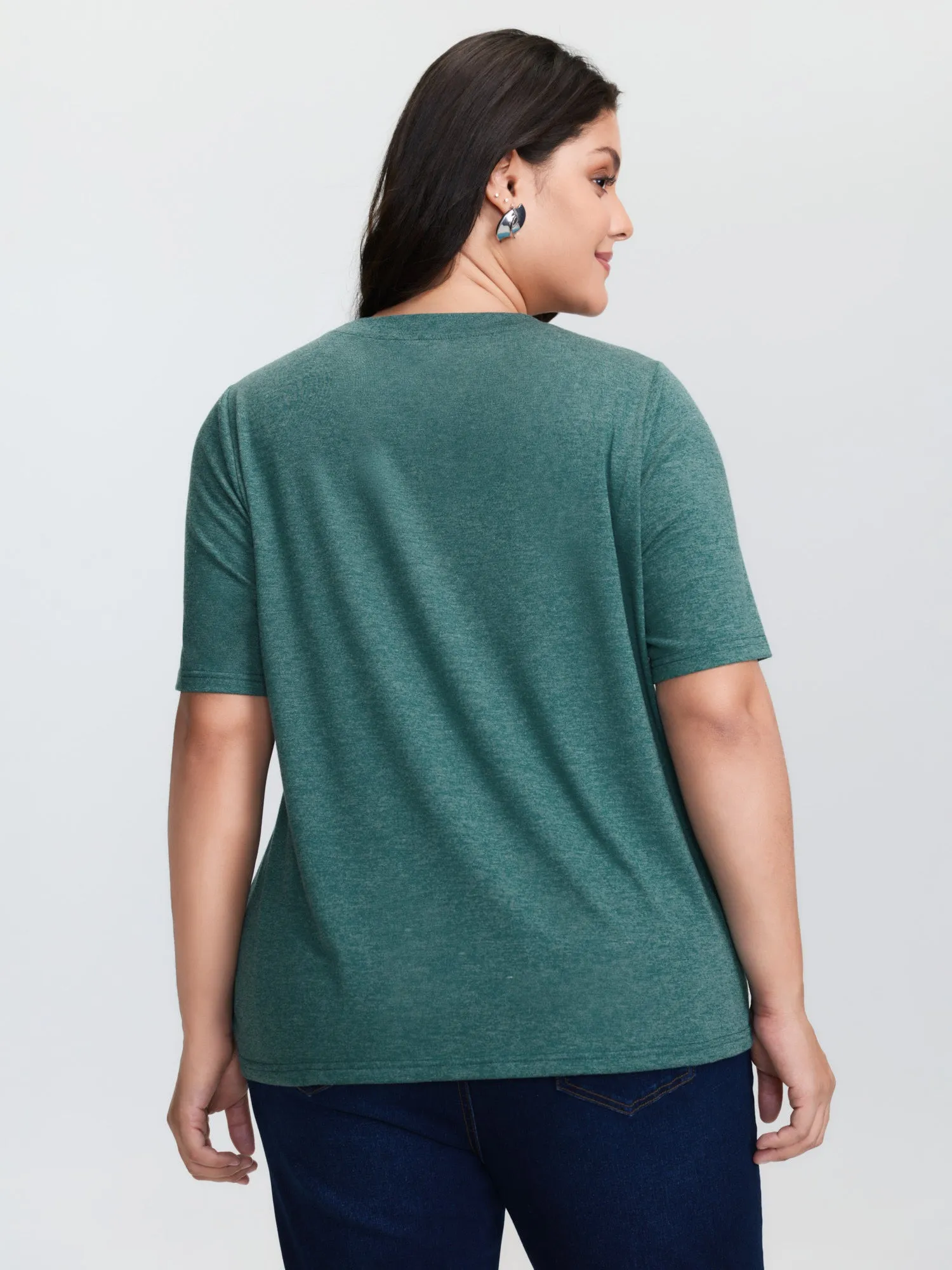 Supersoft Floral Motif Round Neck T-Shirt sold by Bloomchic product image thumbnail 4