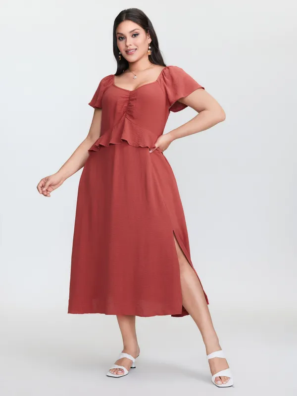 Sweetheart Neckline Cinched-Waist Maxi Dress sold by Bloomchic
