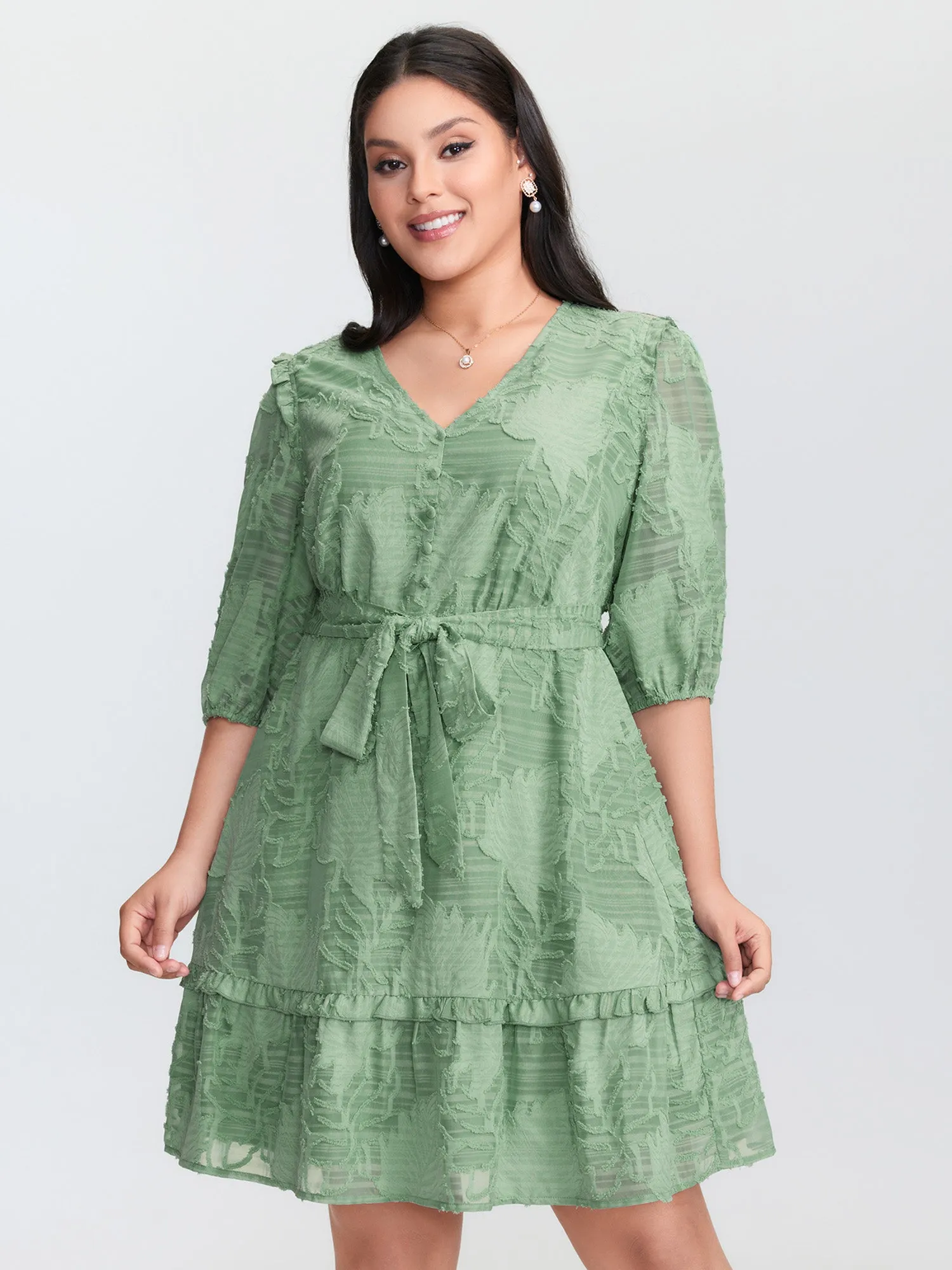 Floral Print Waist-Tie Ruffled Mini Dress sold by Bloomchic