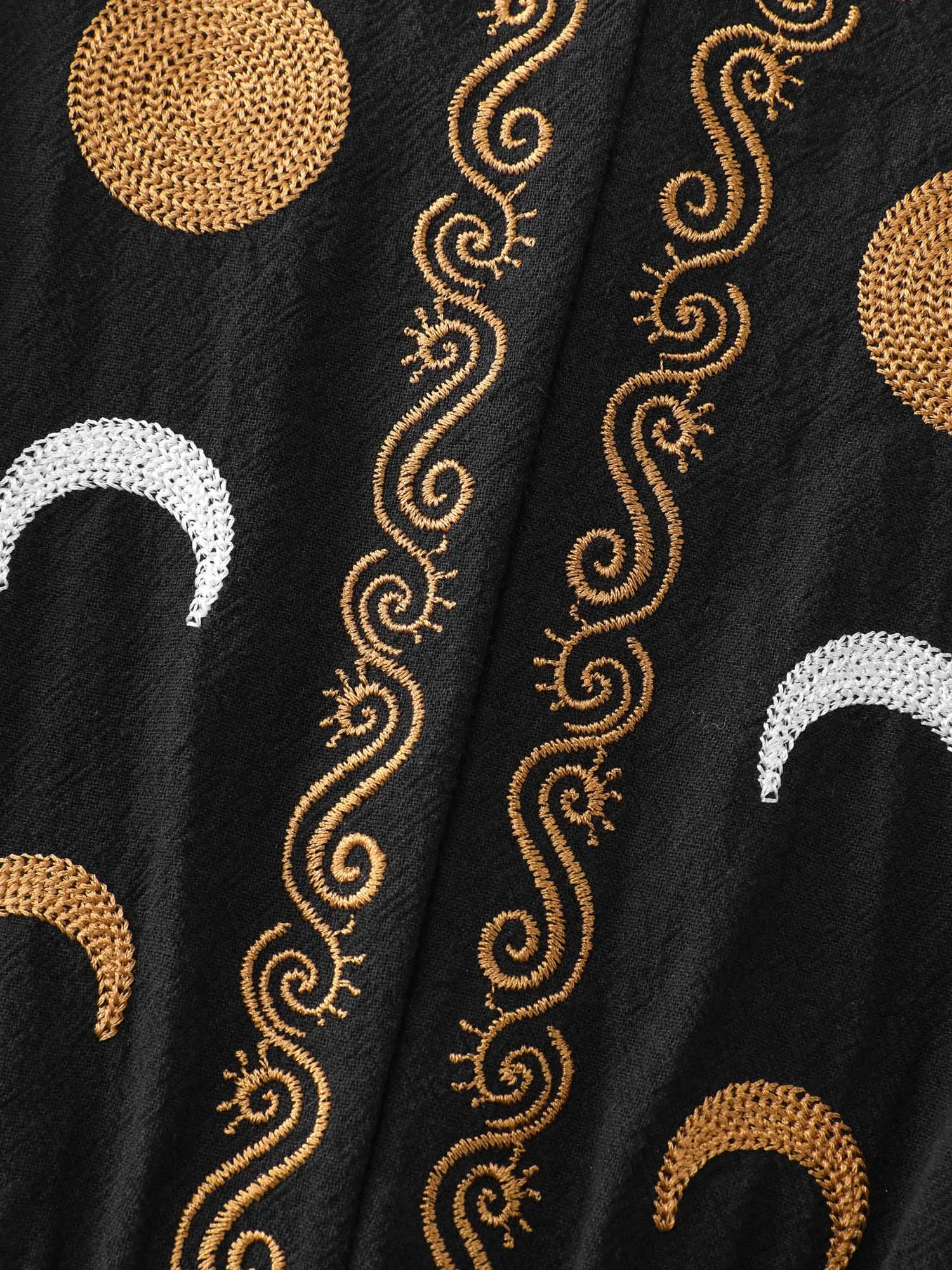 Cotton Star Moon Embroidered Shirred Midi Dress sold by Bloomchic product image thumbnail 5