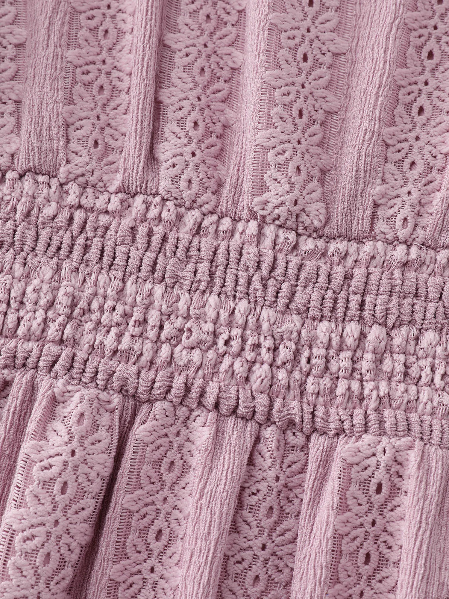 Textured Shirred Waist Cut-Out Midi Dress sold by Bloomchic product image thumbnail 5