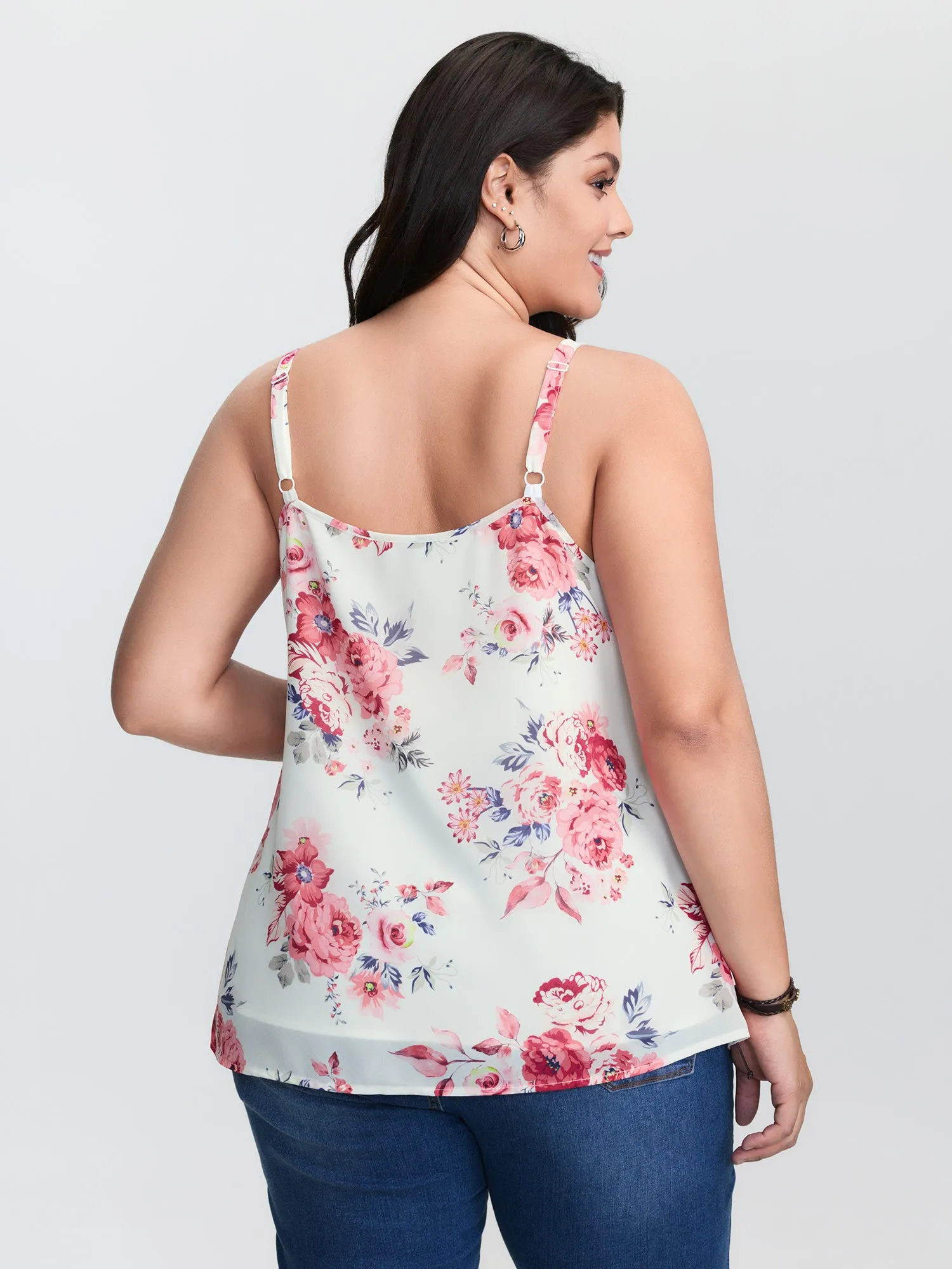 Romantic Floral Print Cami Tank Top sold by Bloomchic product image thumbnail 4
