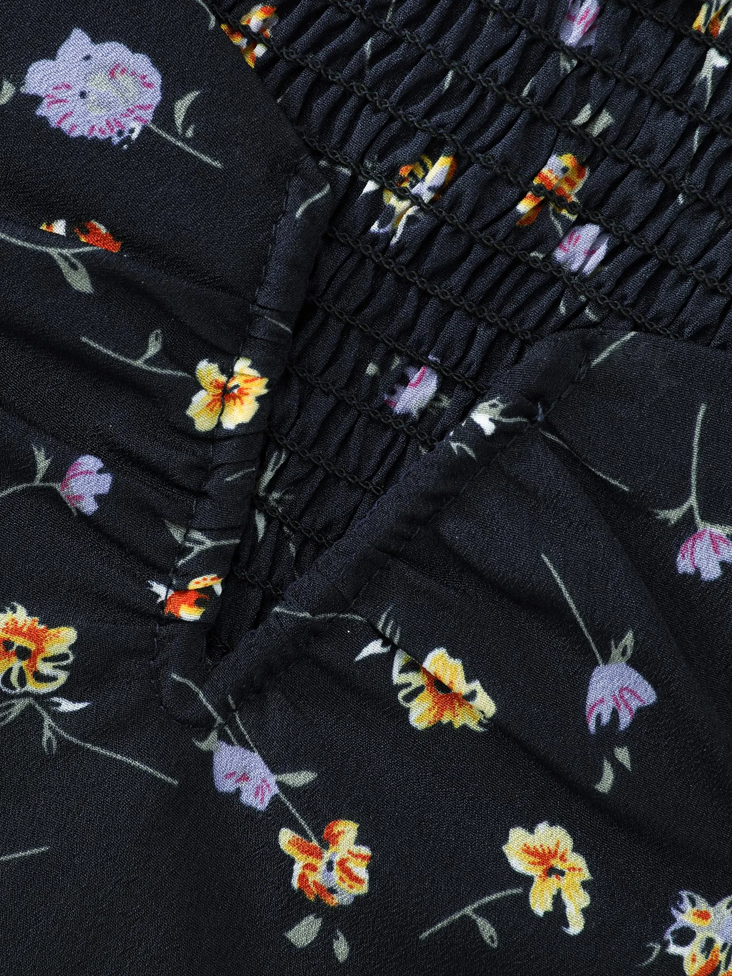 Floral Print Shirred Cuff Sleeve Blouse sold by Bloomchic product image thumbnail 5