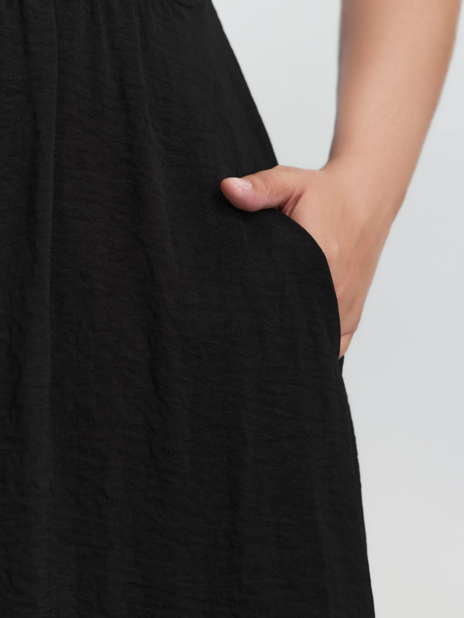 Wide Straps Belted Buckle Detail Midi Dress sold by Bloomchic product image thumbnail 4