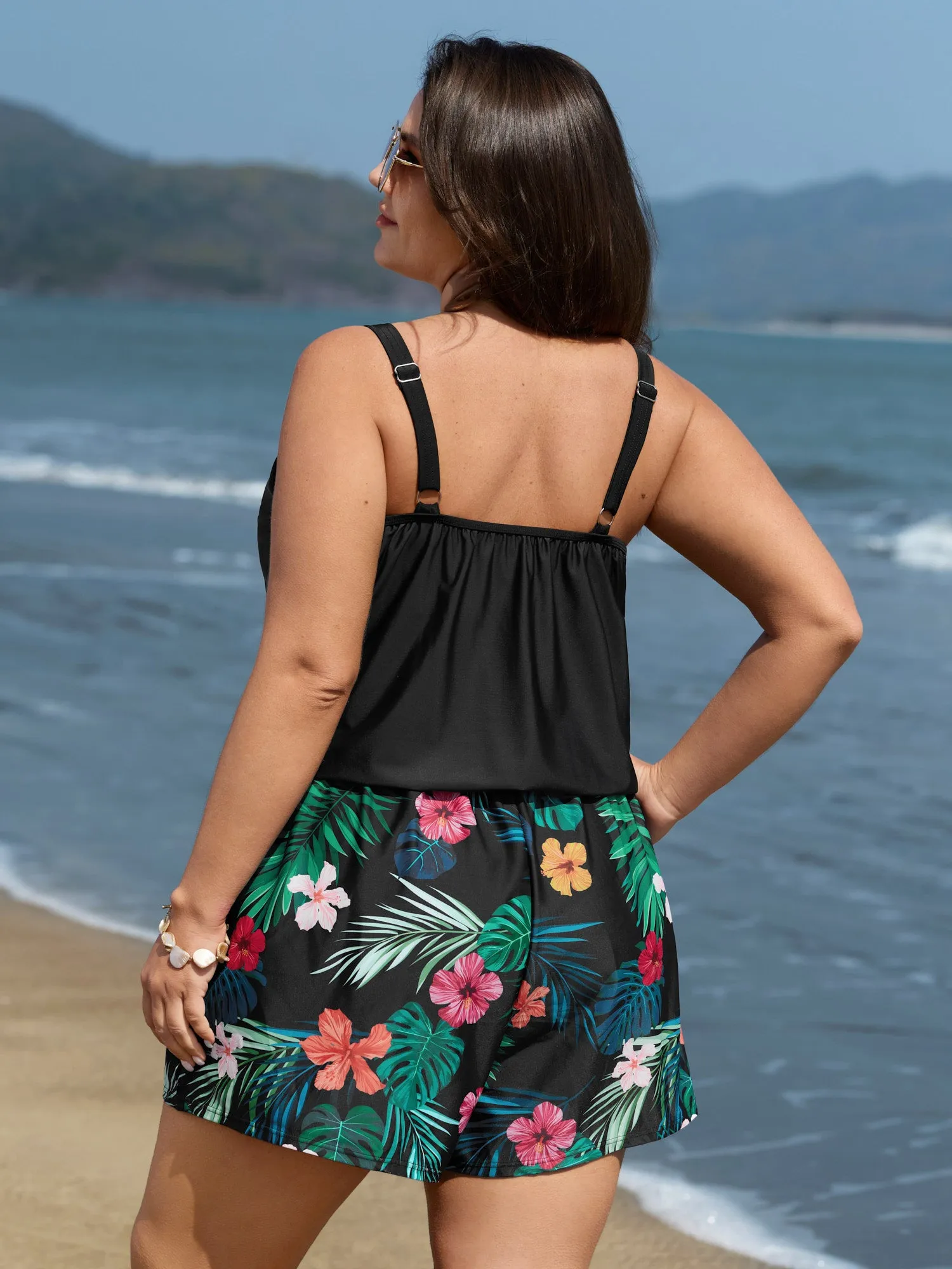 Multi-Color Tropical Pockets One-Piece Swimsuit sold by Bloomchic product image thumbnail 5