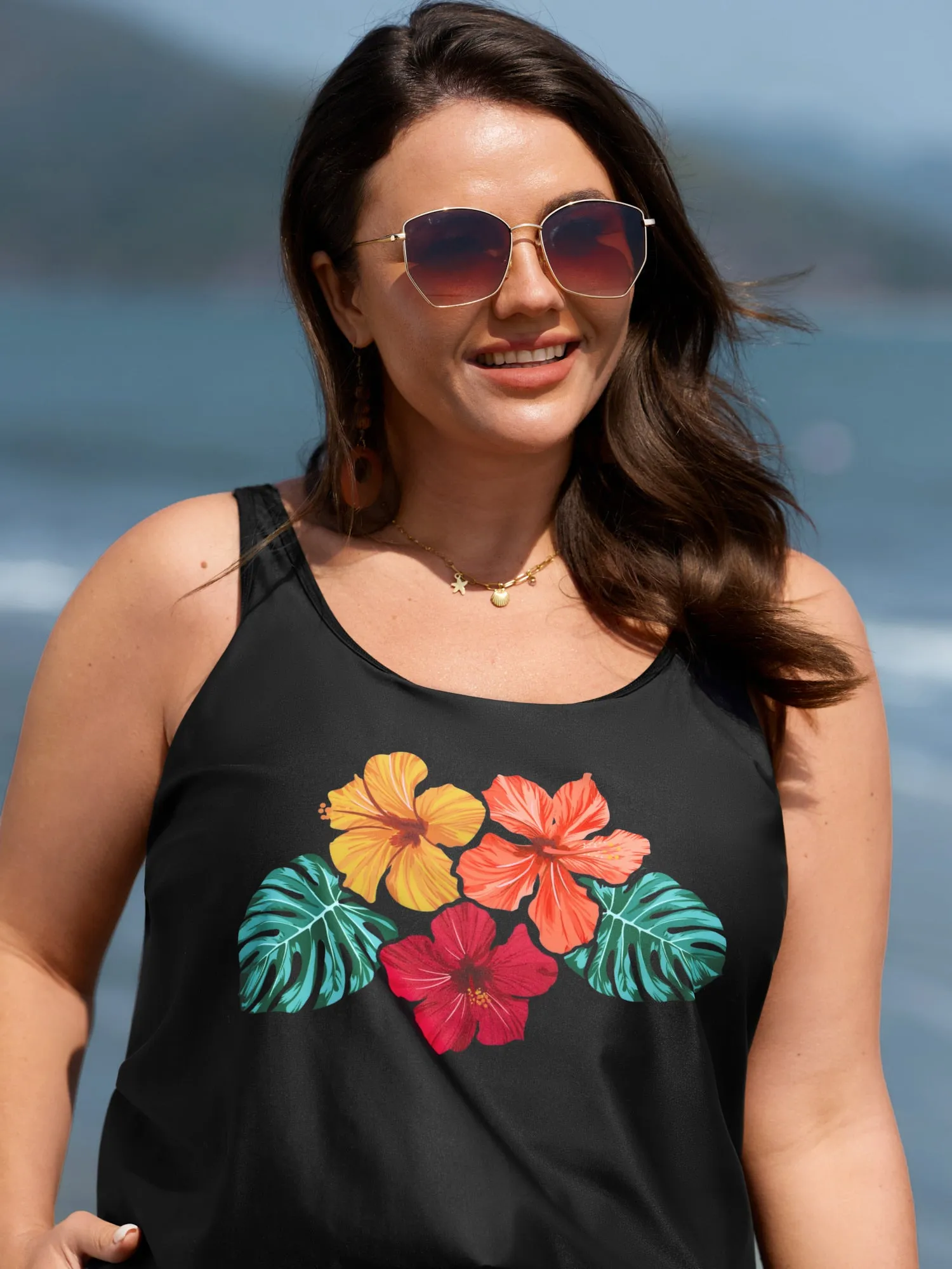 Multi-Color Tropical Pockets One-Piece Swimsuit sold by Bloomchic product image thumbnail 2