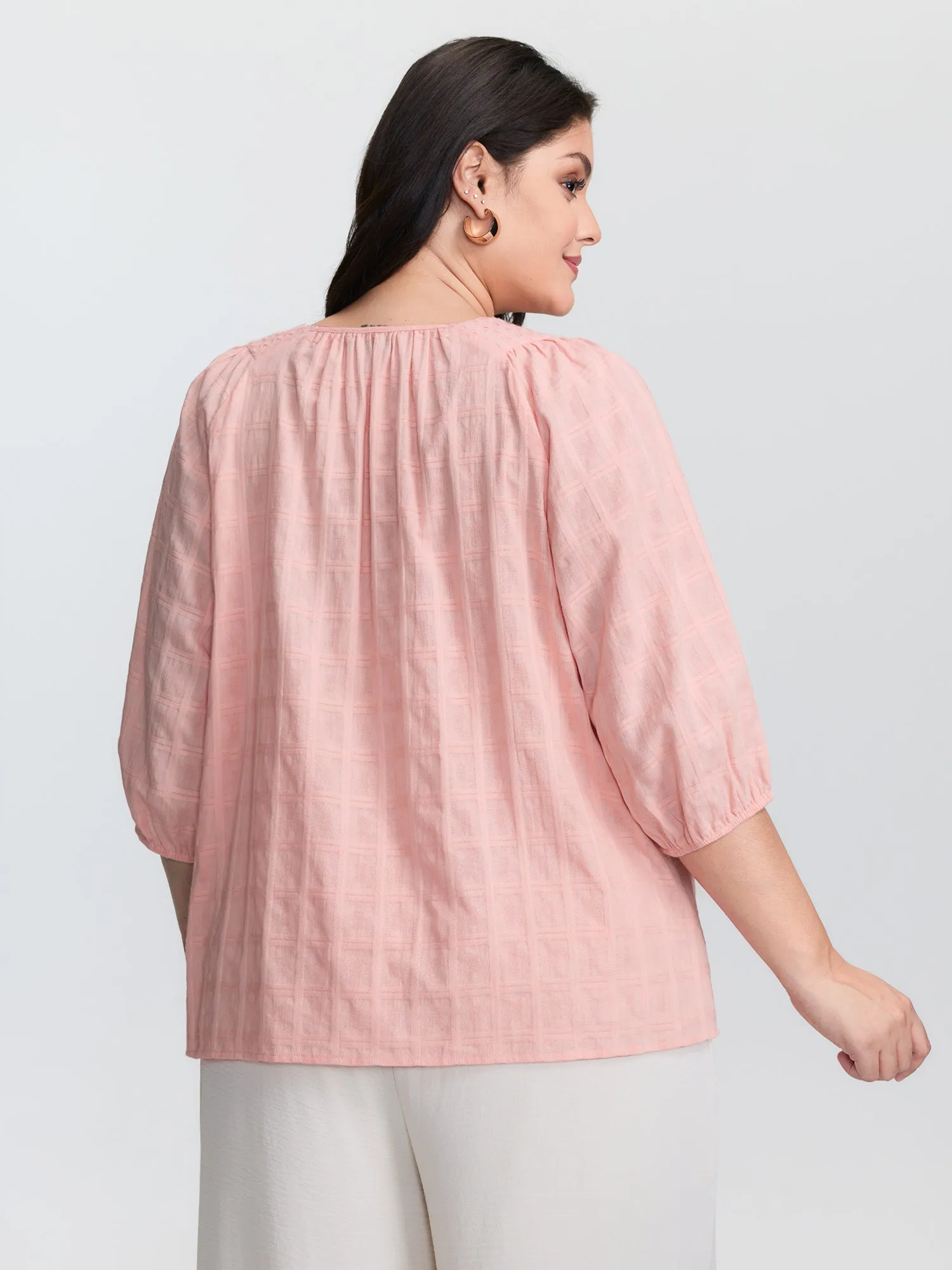 Pure Cotton Pleated Button-Down Top sold by Bloomchic product image thumbnail 4