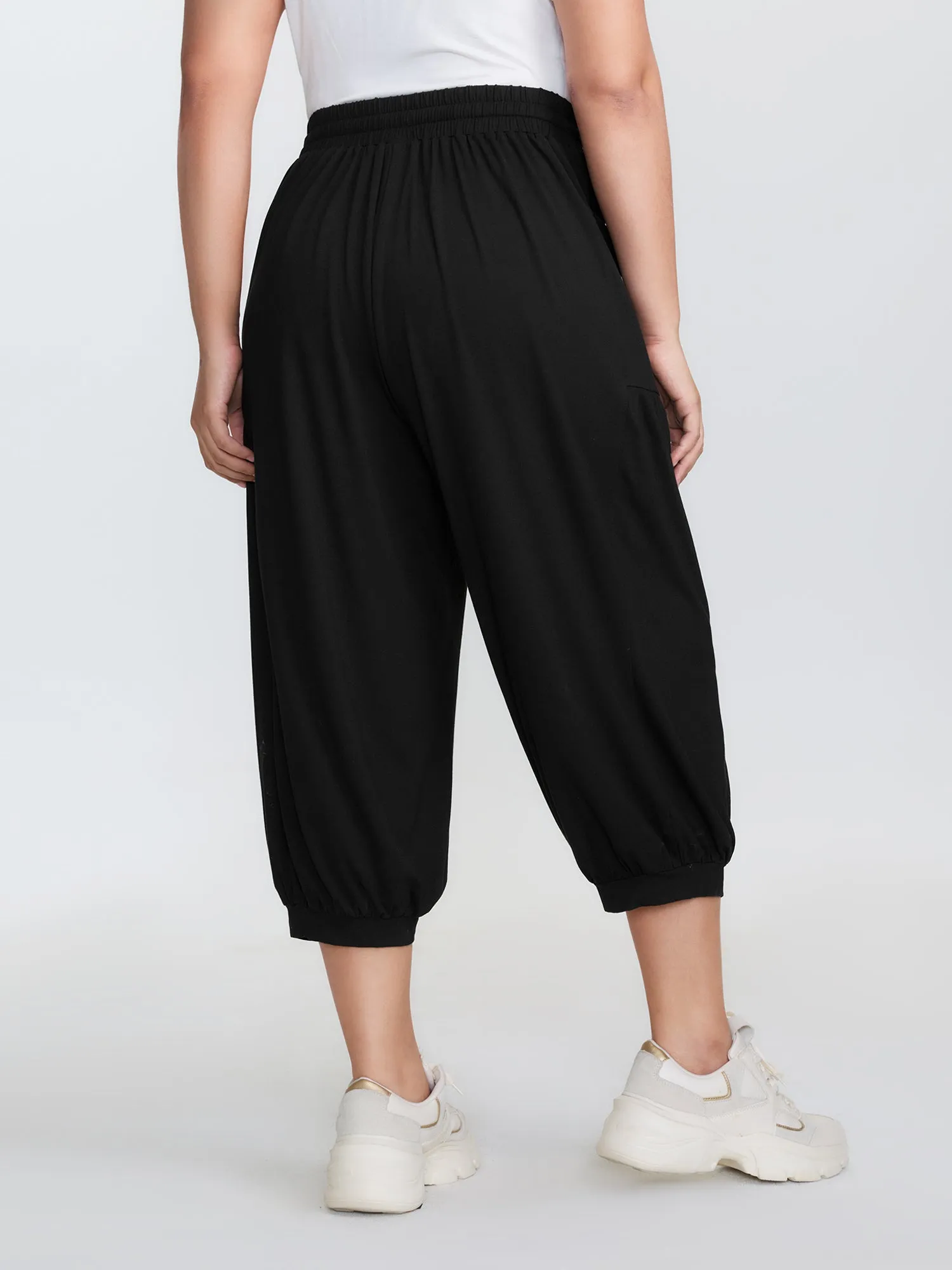 Supersoft Drawstring Cropped Jogger Pants sold by Bloomchic product image thumbnail 5