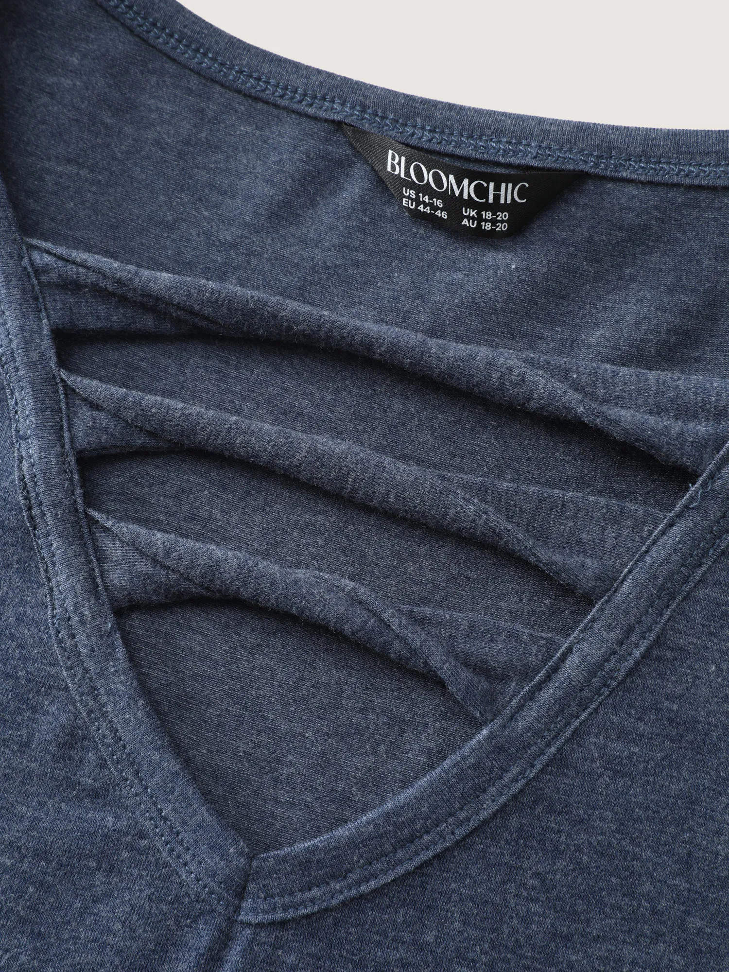 Supersoft Heather Cut-Out Neckline T-Shirt sold by Bloomchic product image thumbnail 5