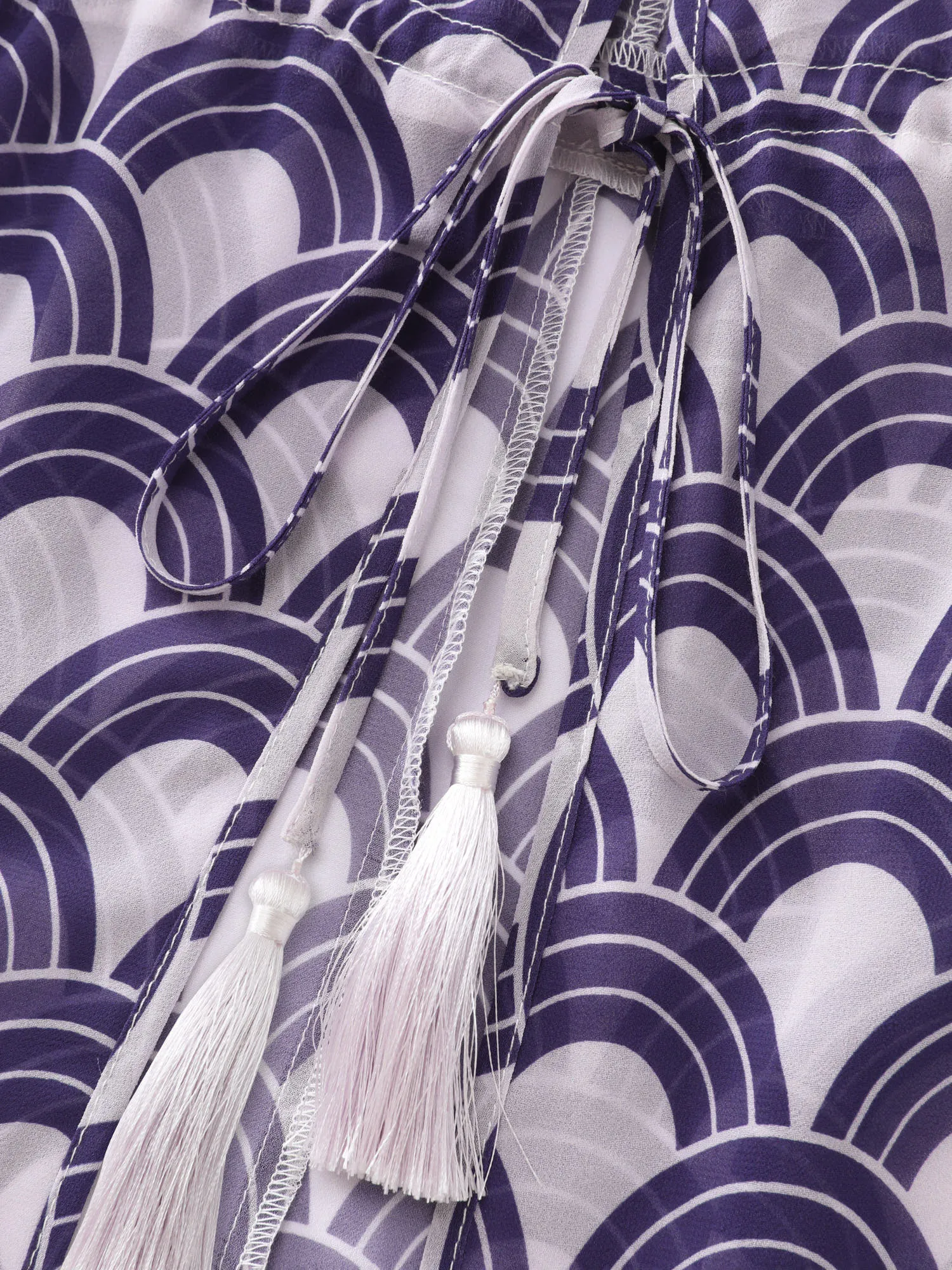 Geometric Print Mesh Drawstring Cover-Up sold by Bloomchic product image thumbnail 5